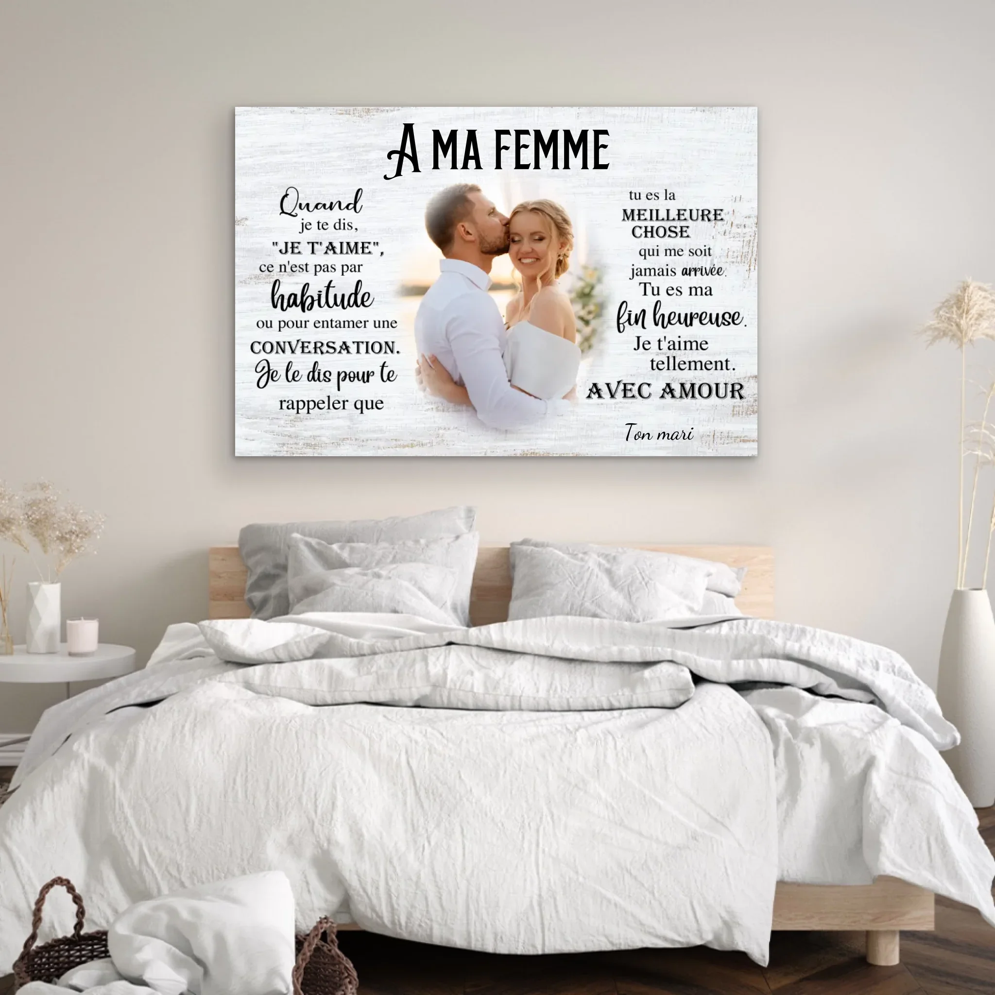 Toile personnalisée "A ma femme" - Image 4
