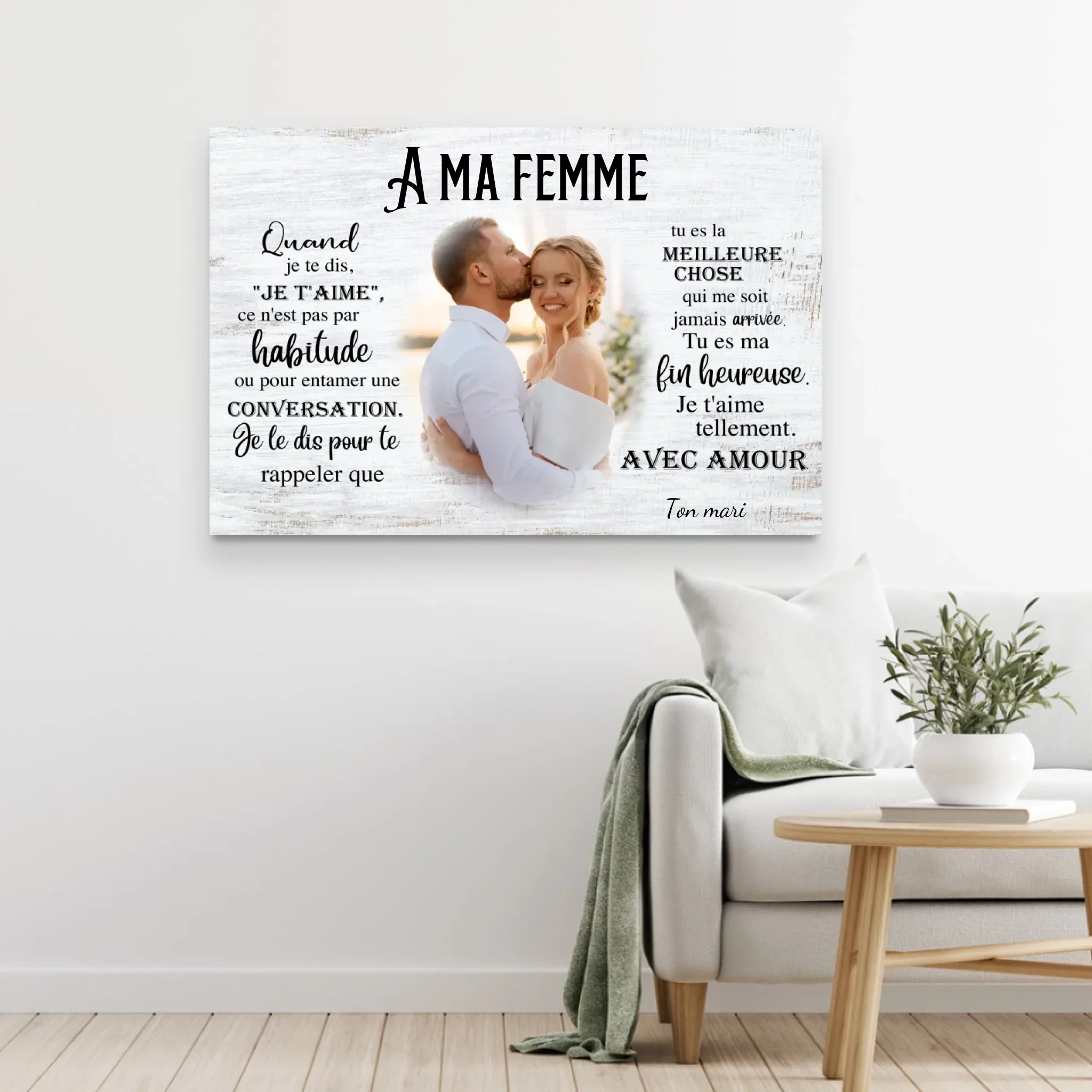 Toile personnalisée "A ma femme" - Image 5