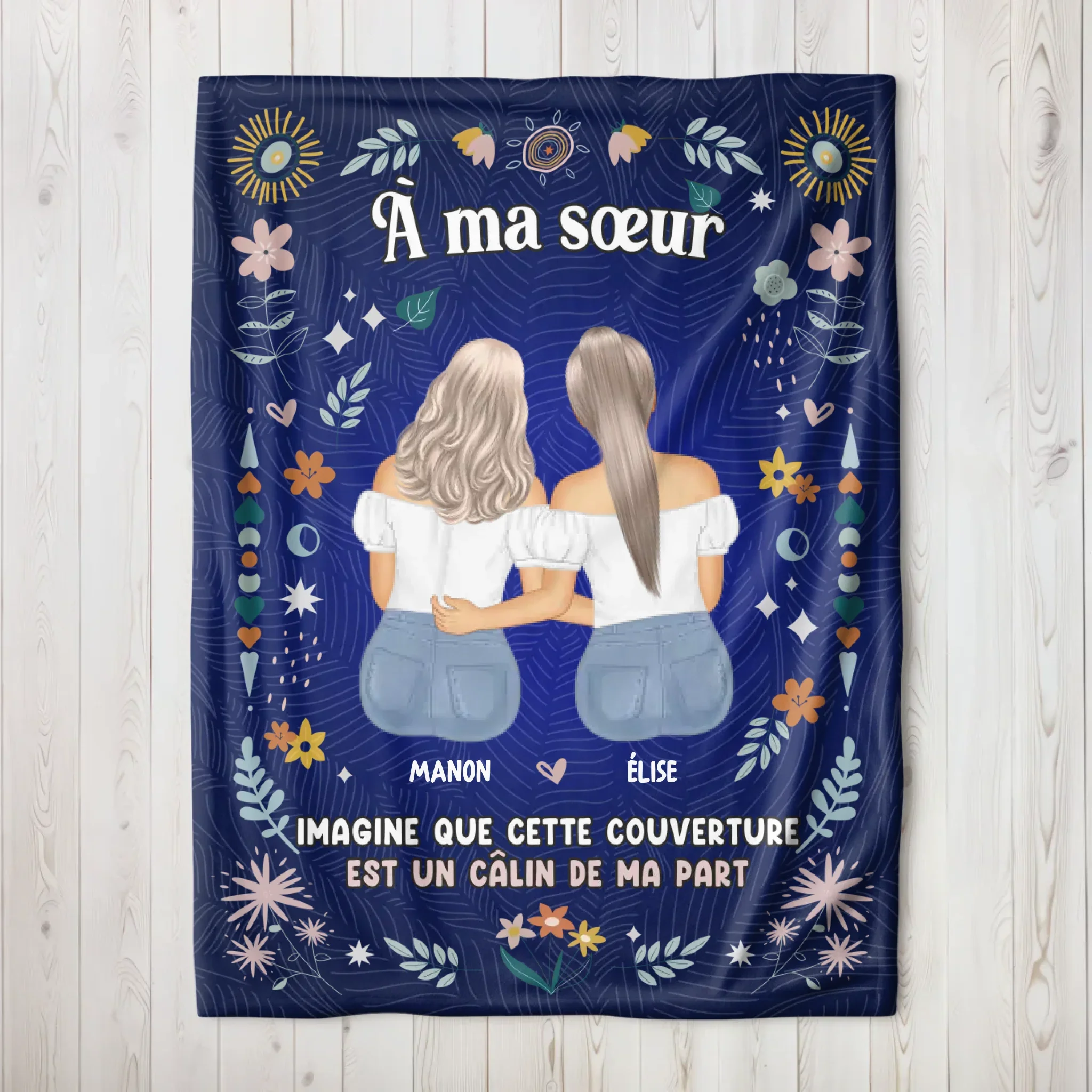 Couverture personnalisée – Câlin de la sœur - Image 3