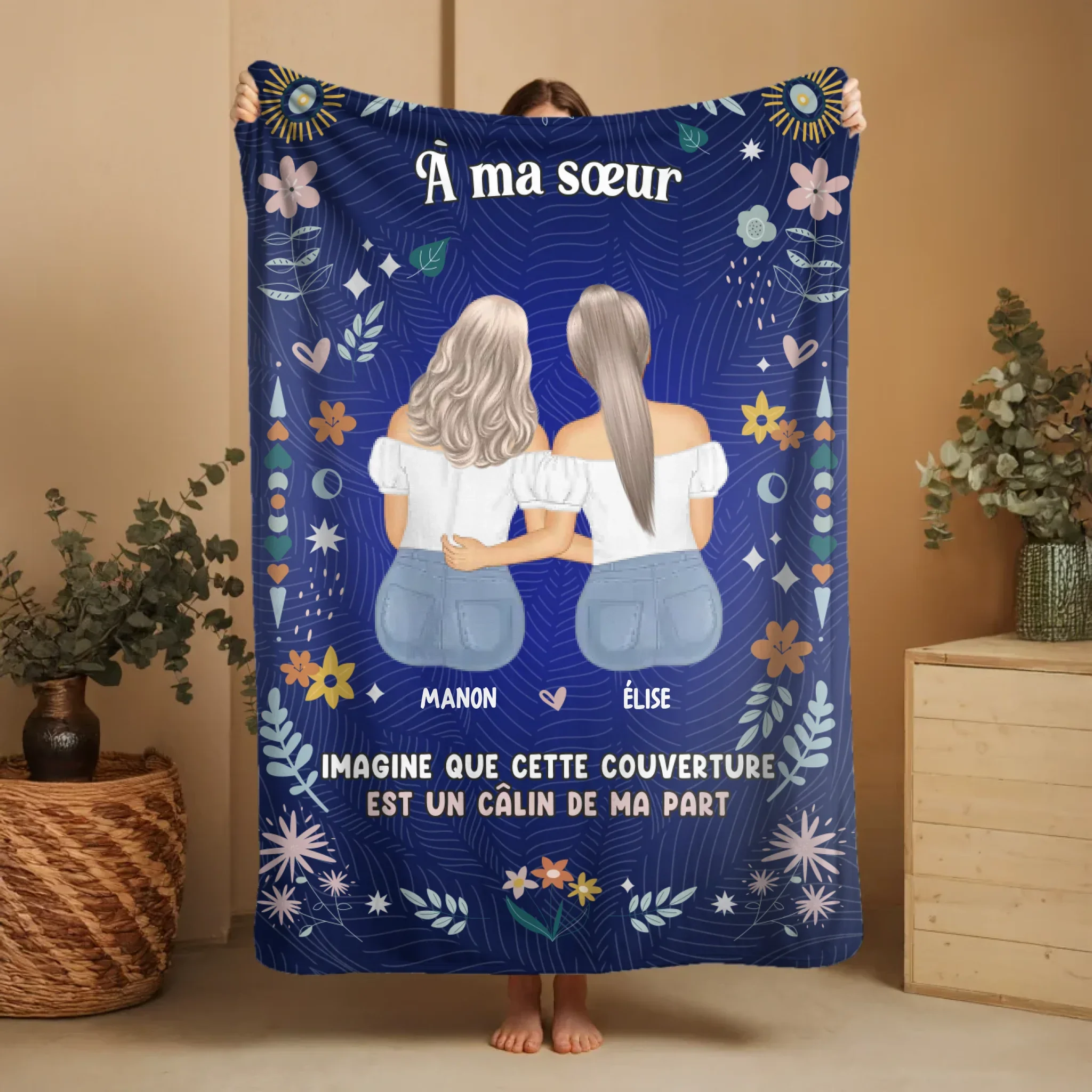 Couverture personnalisée – Câlin de la sœur - Image 7