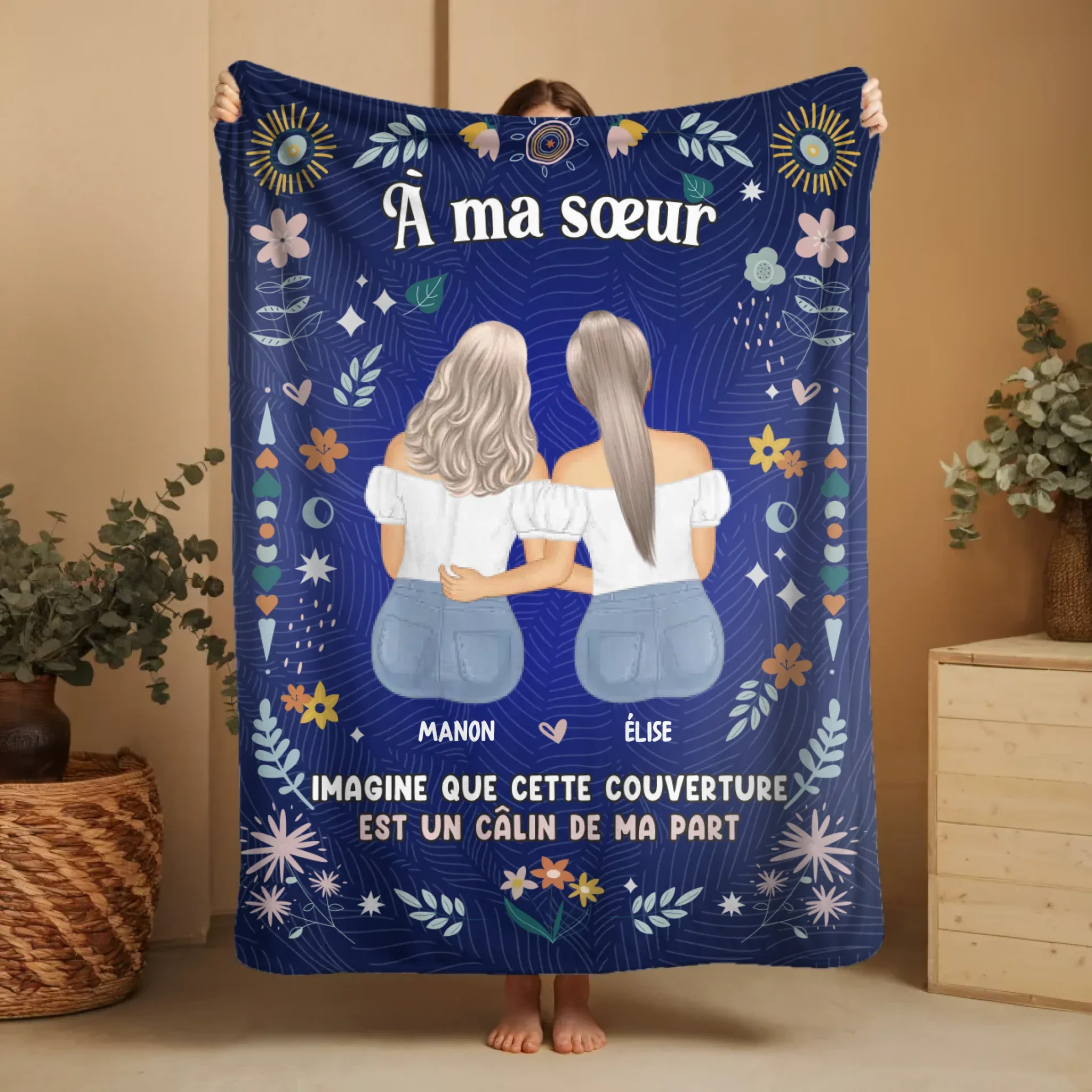 Couverture personnalisée – Câlin de la sœur - Image 9