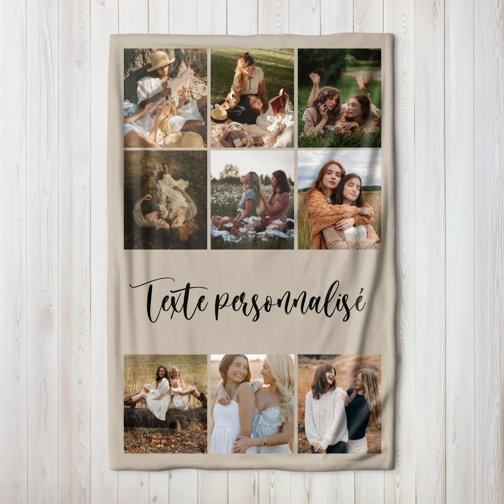 Couverture personnalisée – Collage photo de couple