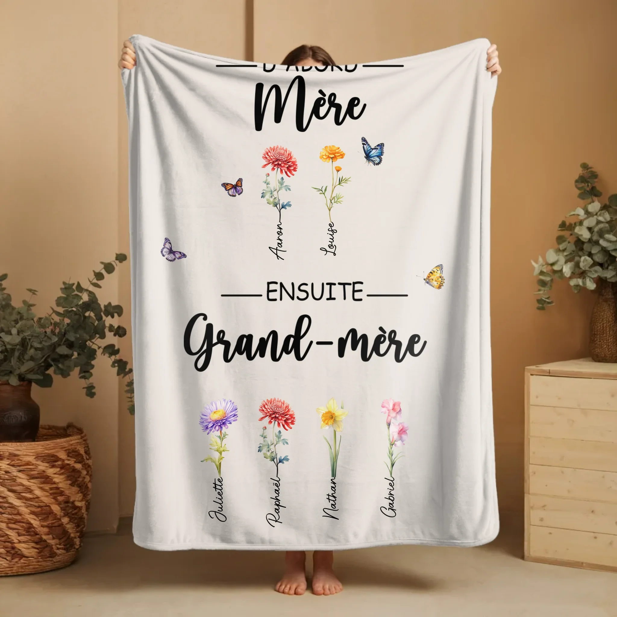 Couverture personnalisée “D'abord maman, ensuite grand-mère” - Image 3