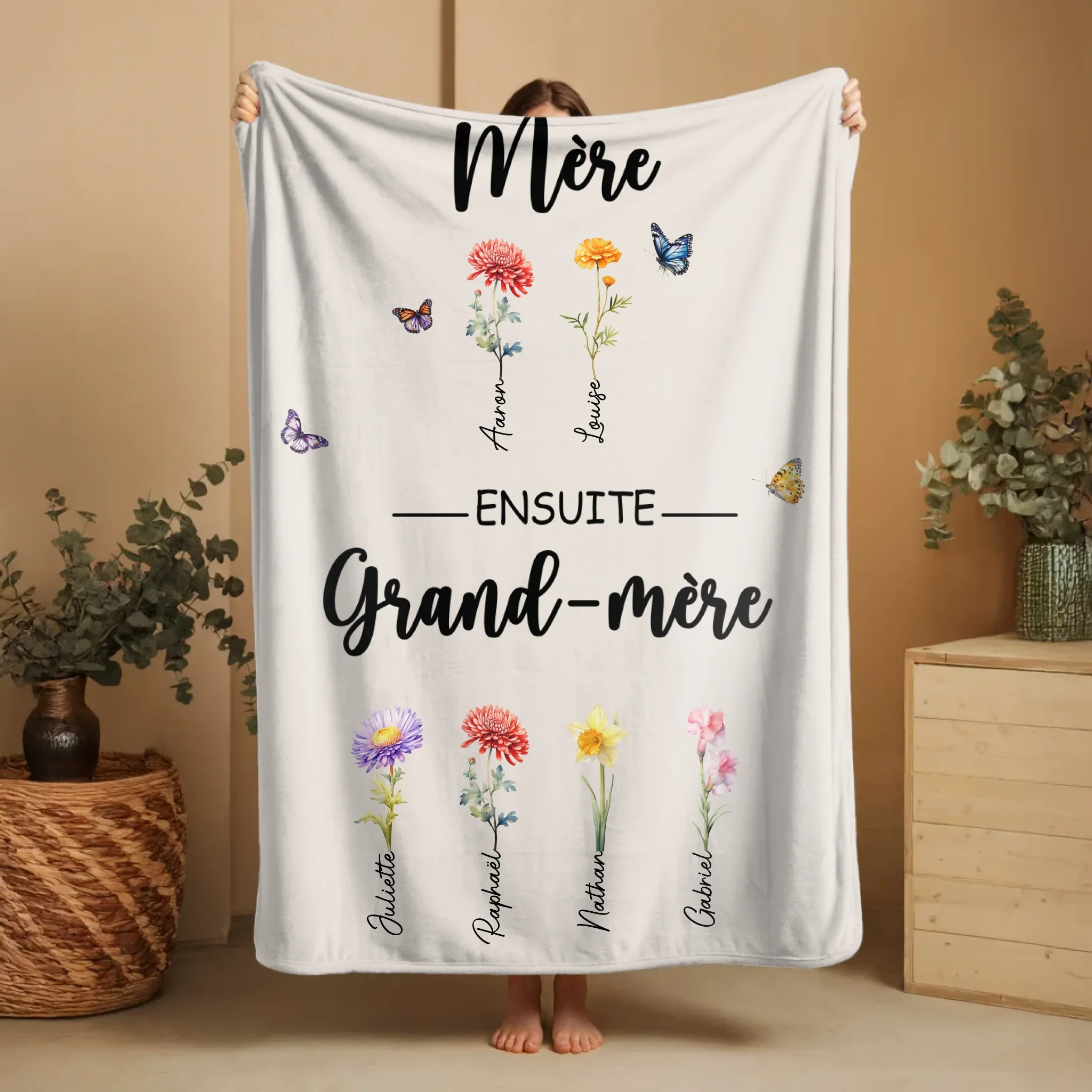 Couverture personnalisée “D'abord maman, ensuite grand-mère” - Image 4