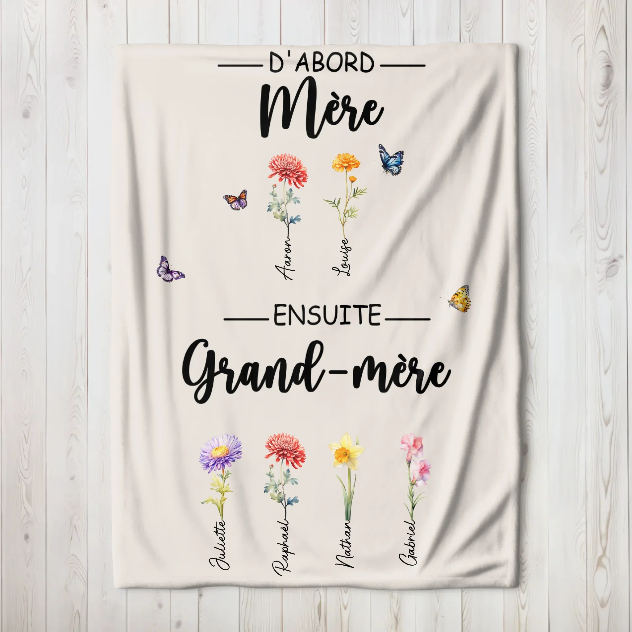 Couverture personnalisée “D'abord maman, ensuite grand-mère” - Image 7