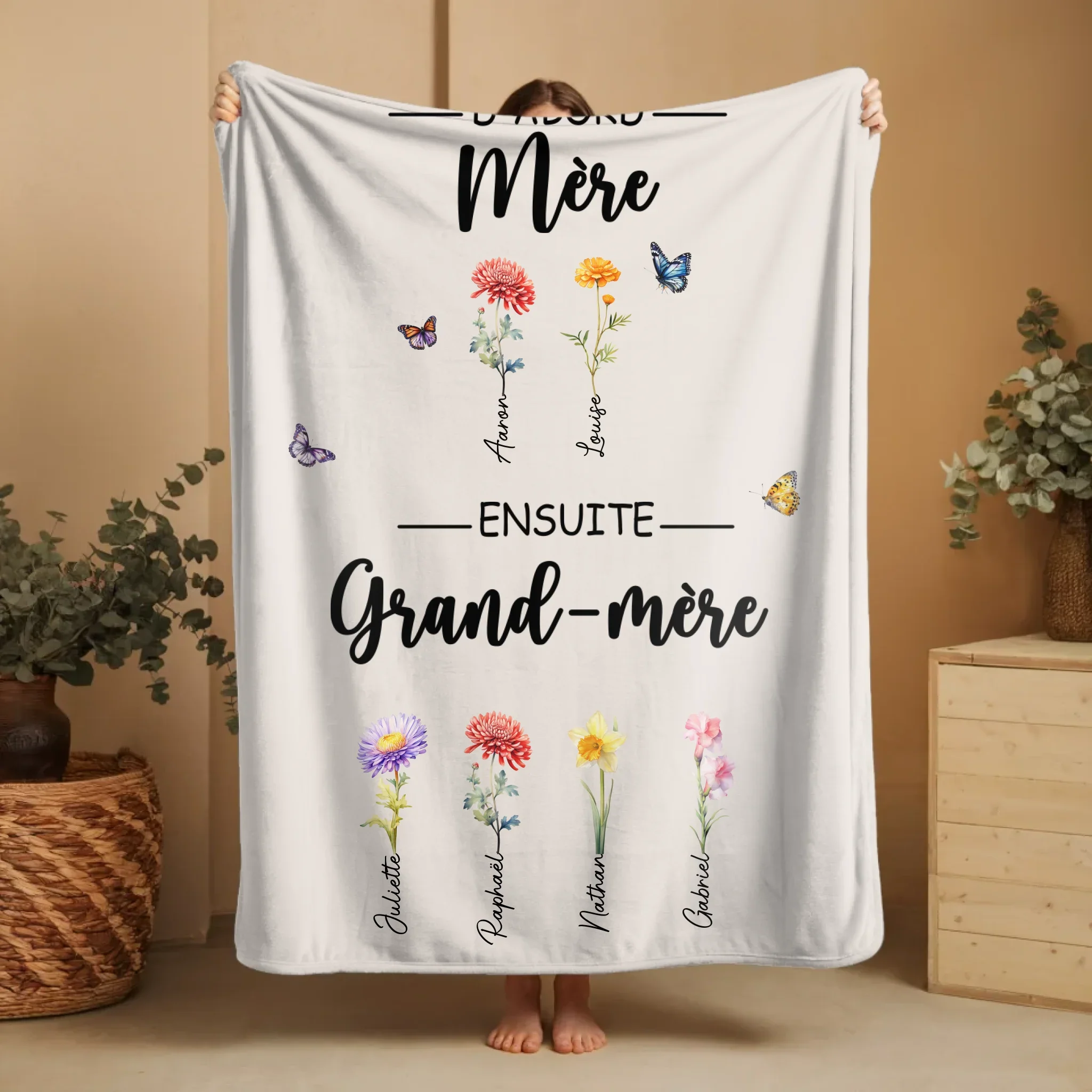 Couverture personnalisée “D'abord maman, ensuite grand-mère” - Image 9