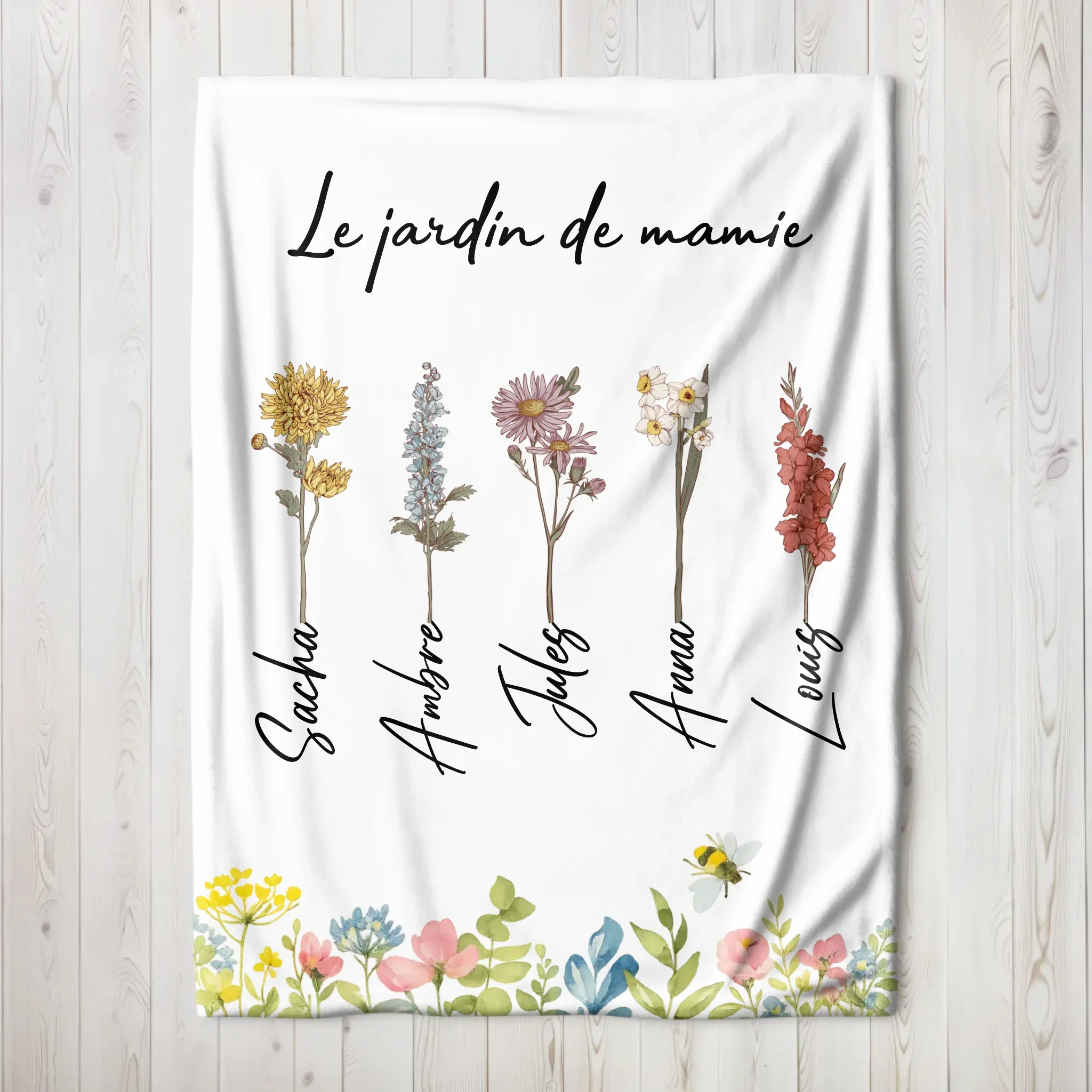 Couverture personnalisée – Le jardin de mamie – l’amour pousse ici - Image 3