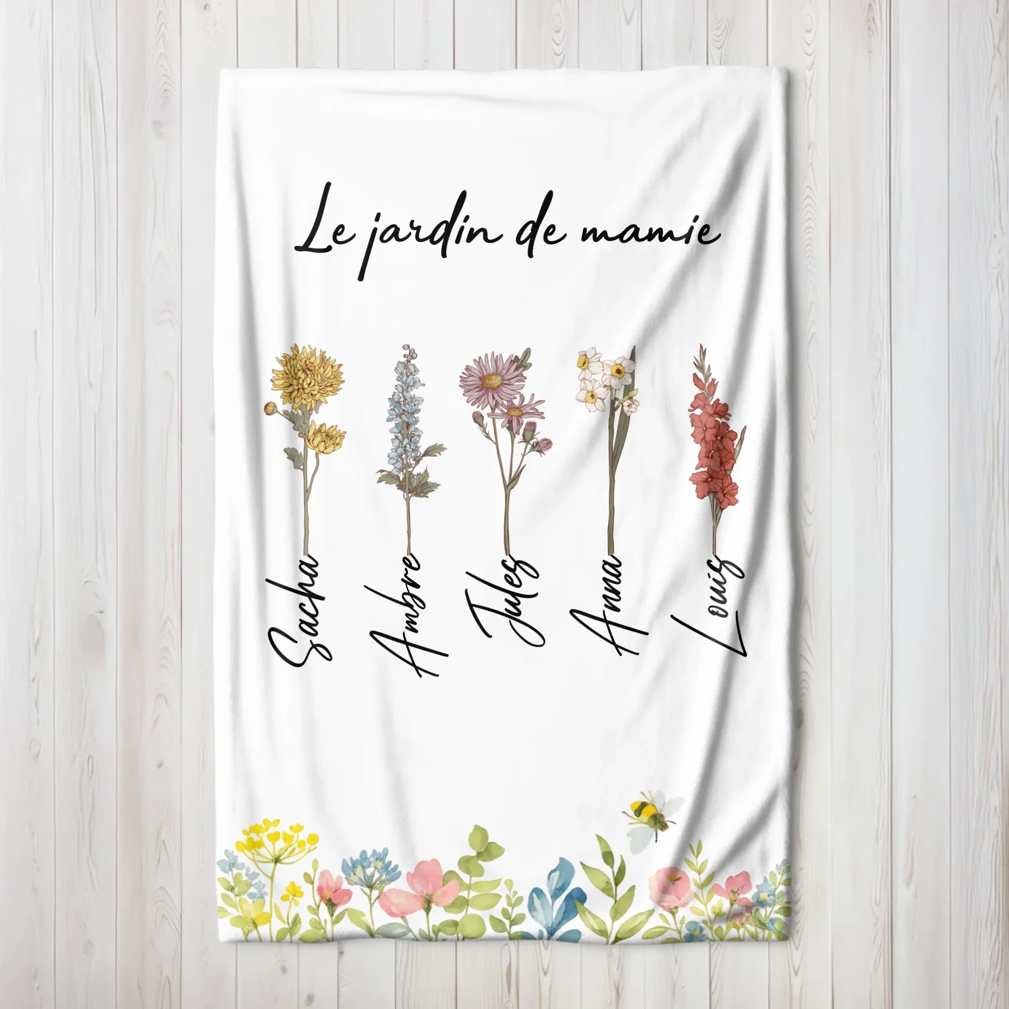 Couverture personnalisée – Le jardin de mamie – l’amour pousse ici - Image 6