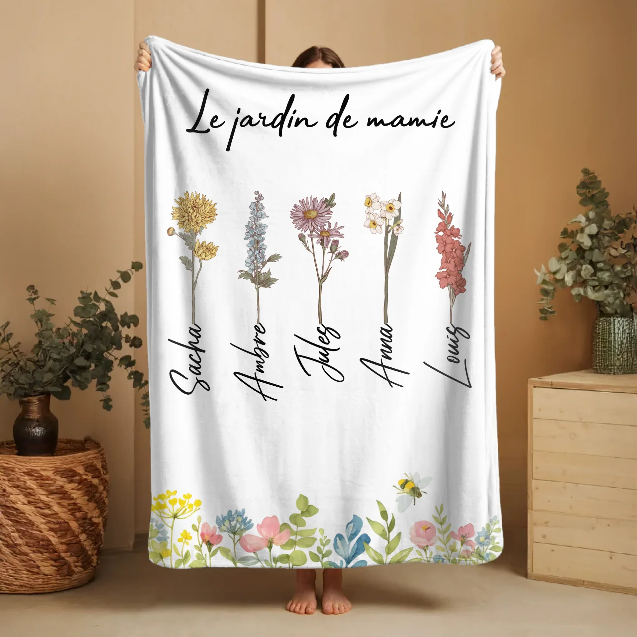Couverture personnalisée – Le jardin de mamie – l’amour pousse ici - Image 7