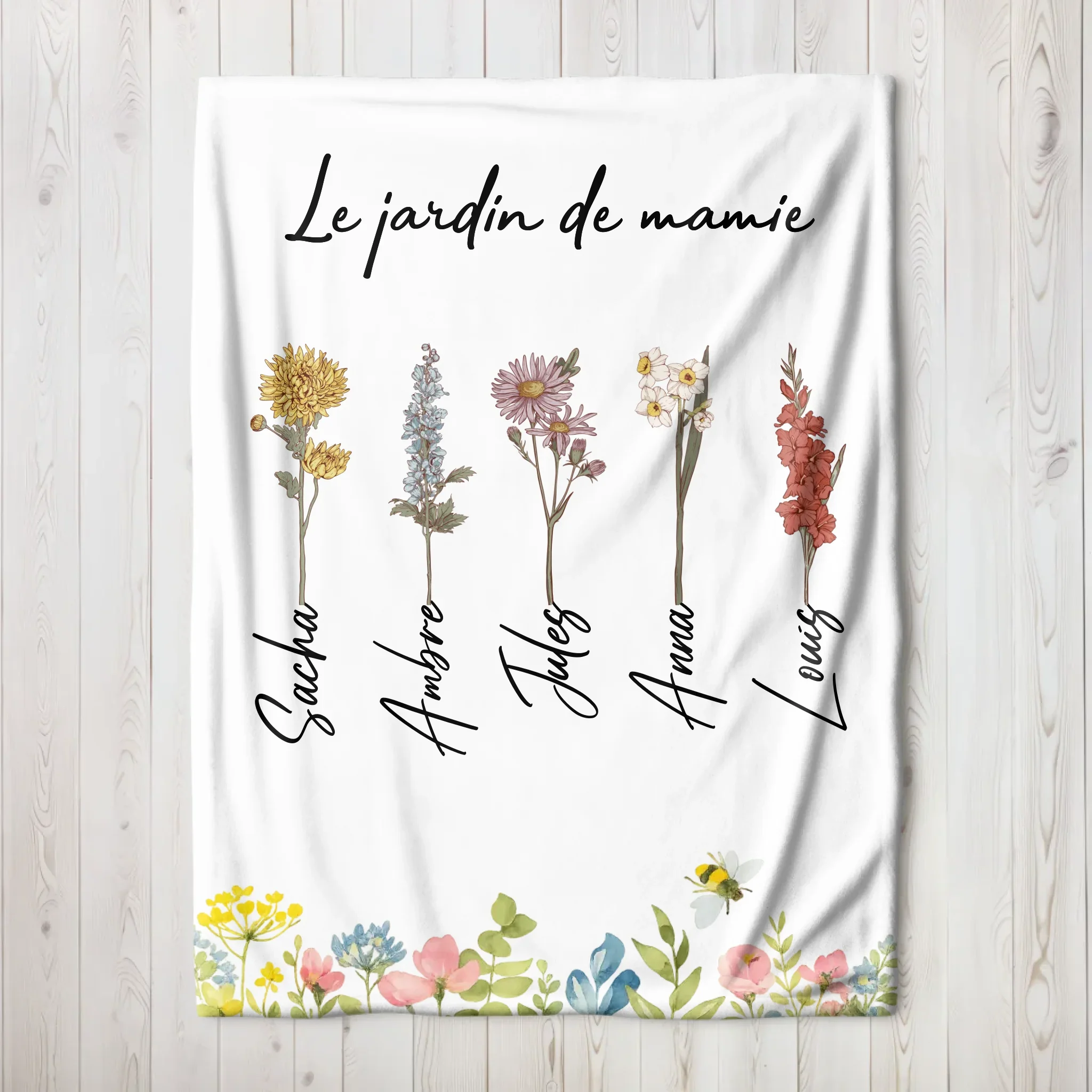 Couverture personnalisée – Le jardin de mamie – l’amour pousse ici - Image 8