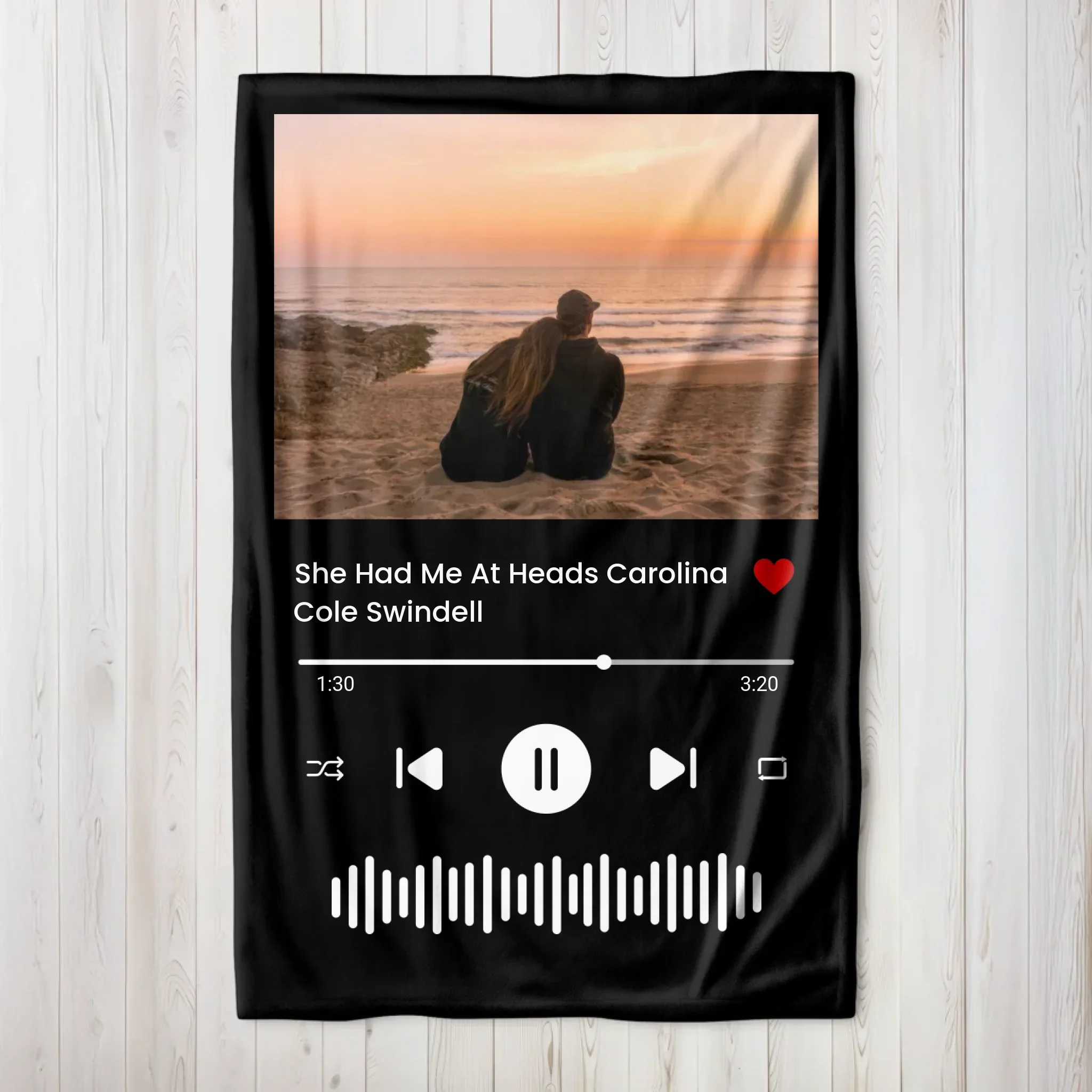 Couverture personnalisée – Lumière étoilée musique et photo