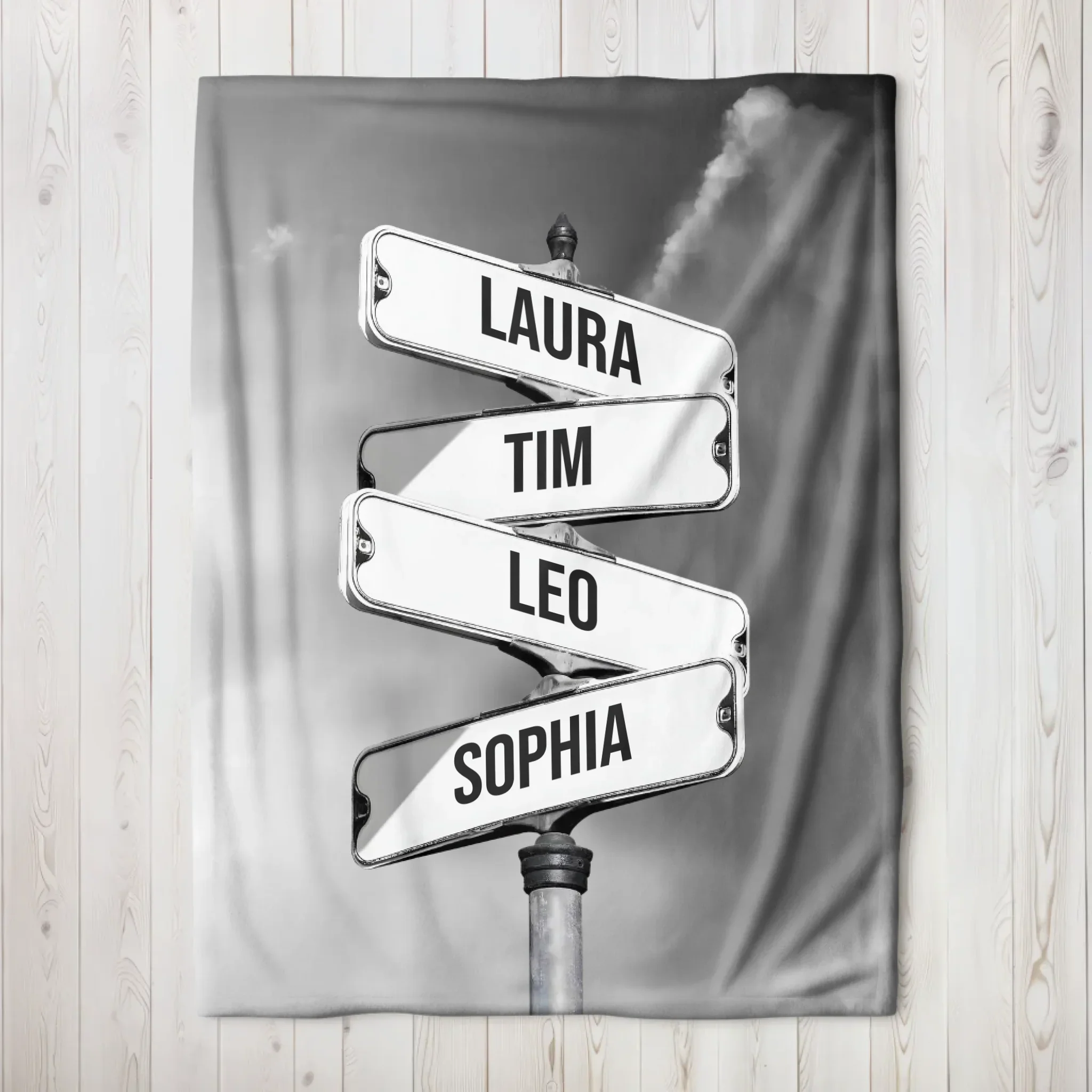 Couverture personnalisée “Panneau de signalisation vintage pour les familles” - Image 2