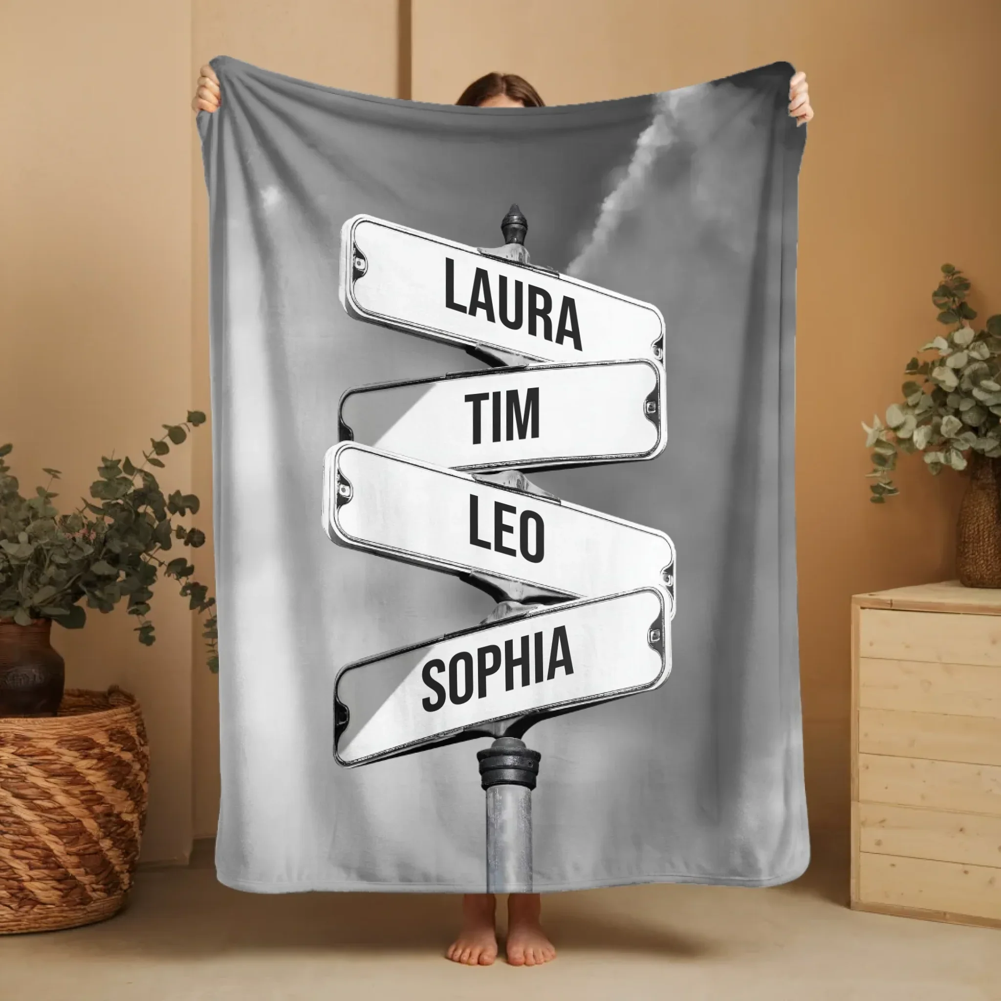 Couverture personnalisée “Panneau de signalisation vintage pour les familles” - Image 9