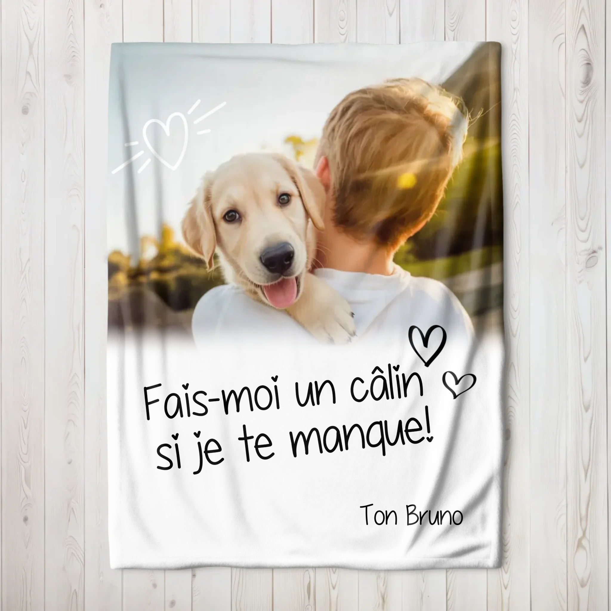 Couverture personnalisée – Serre-moi dans tes bras si je te manque - Image 3