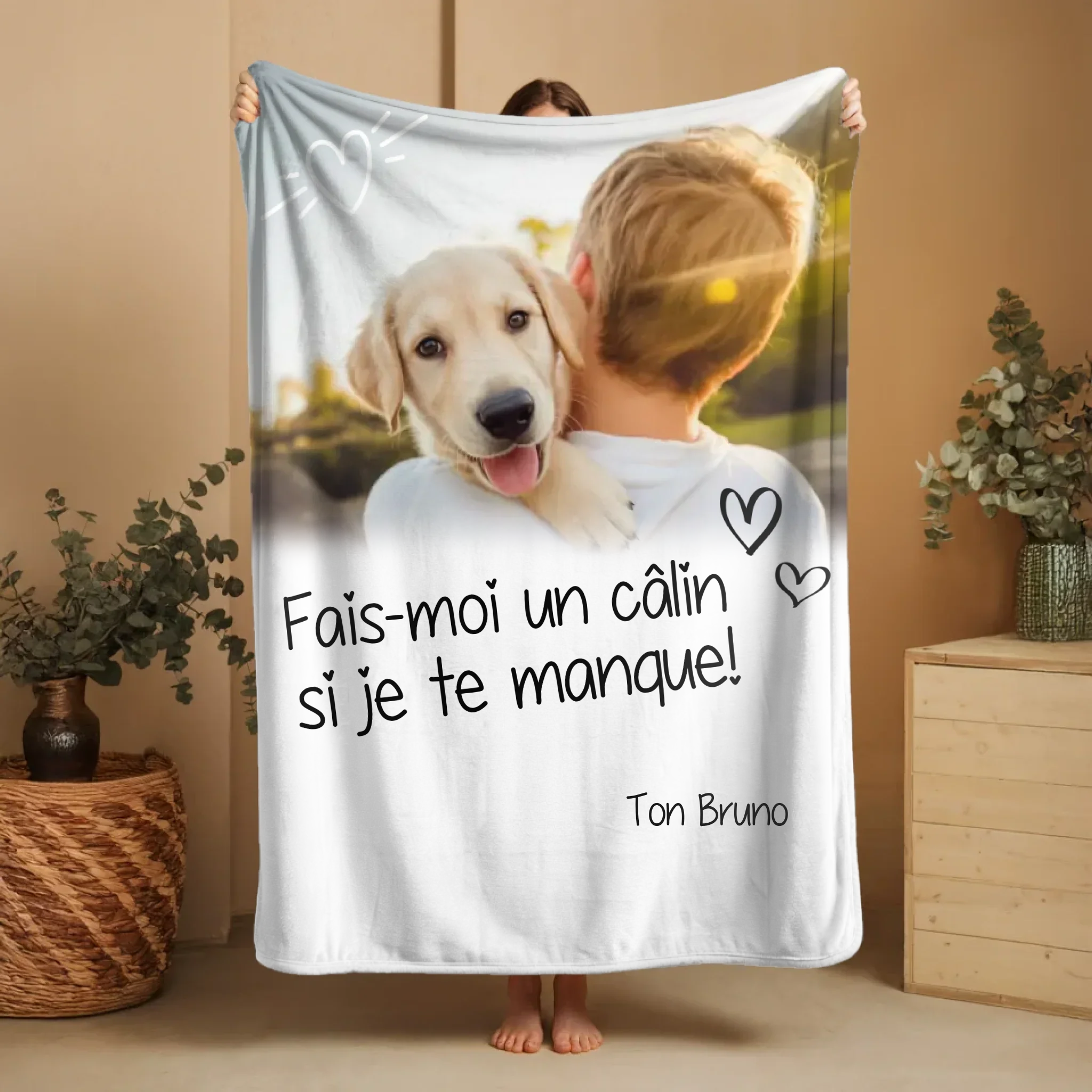 Couverture personnalisée – Serre-moi dans tes bras si je te manque - Image 7