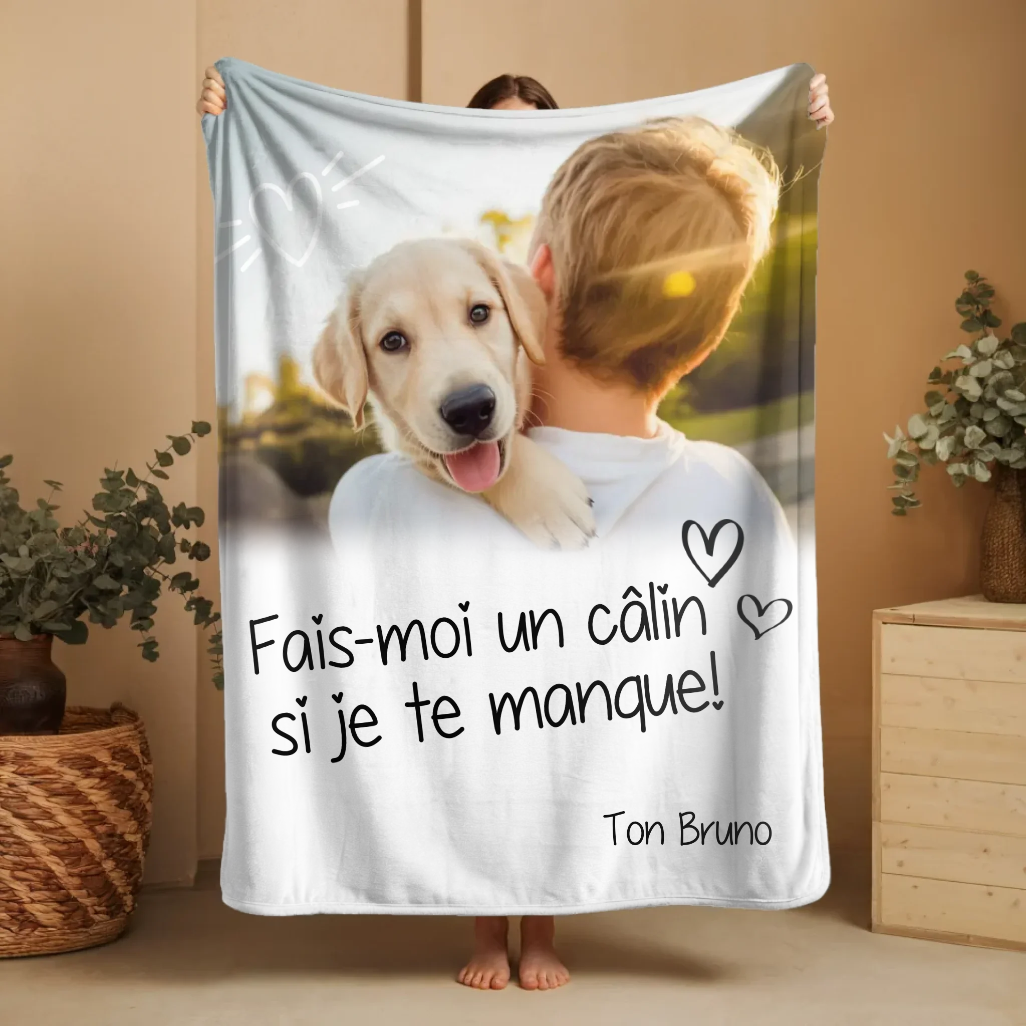 Couverture personnalisée – Serre-moi dans tes bras si je te manque - Image 9