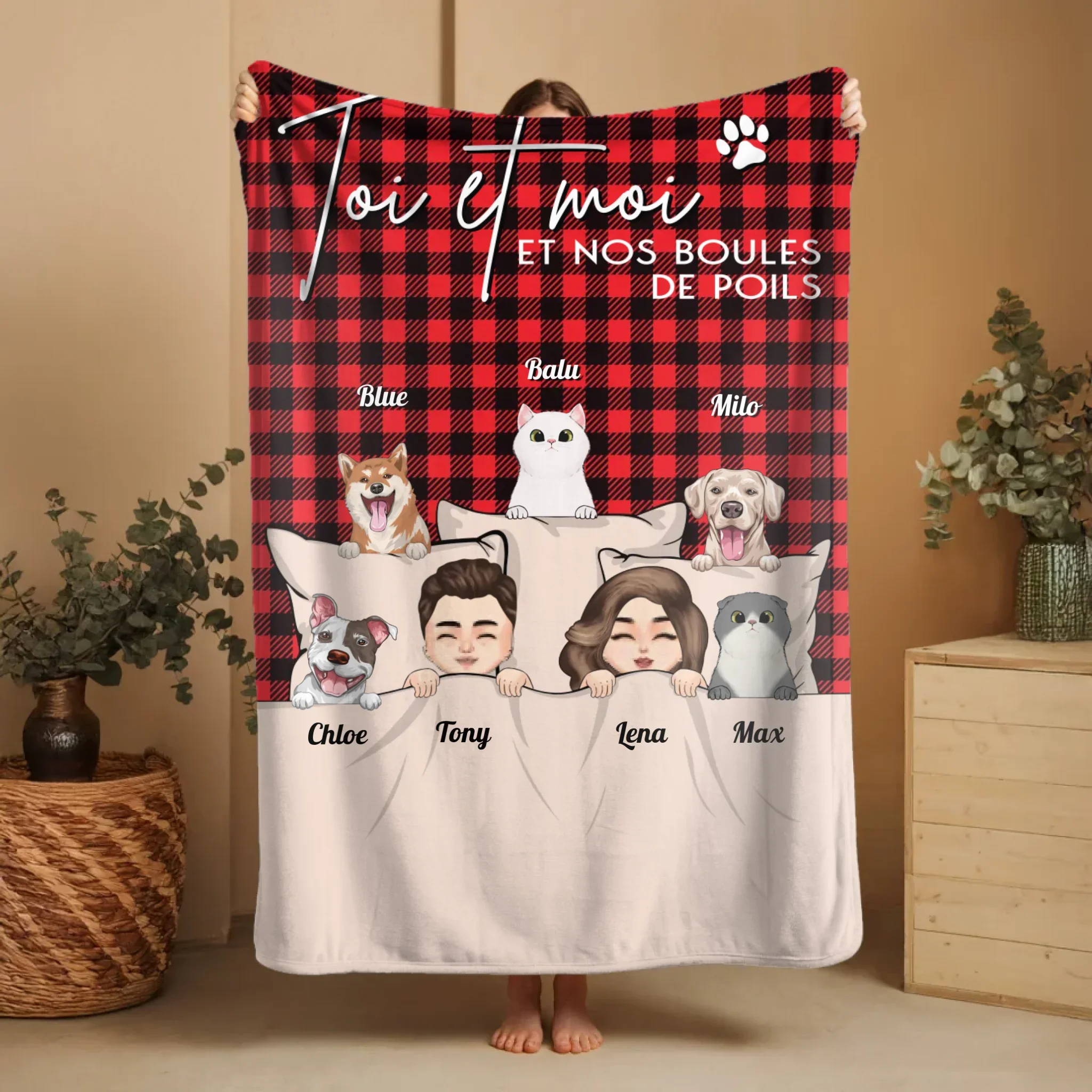 Couverture personnalisée – Toi & Moi et nos animaux - Image 2