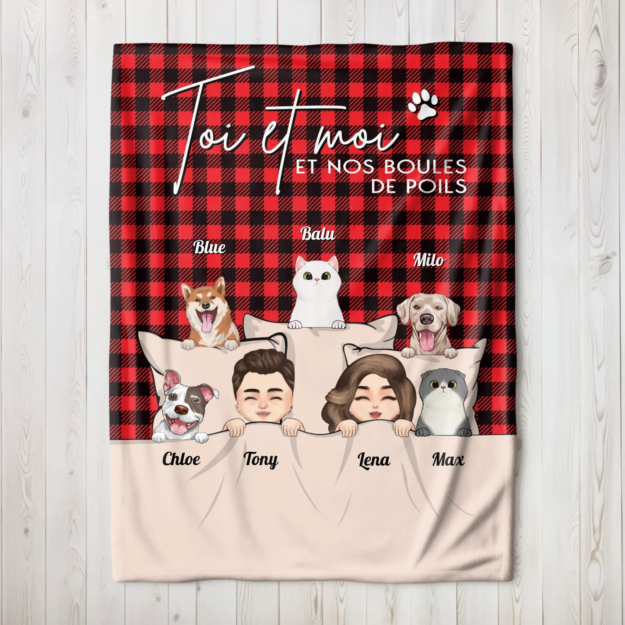 Couverture personnalisée – Toi & Moi et nos animaux - Image 3