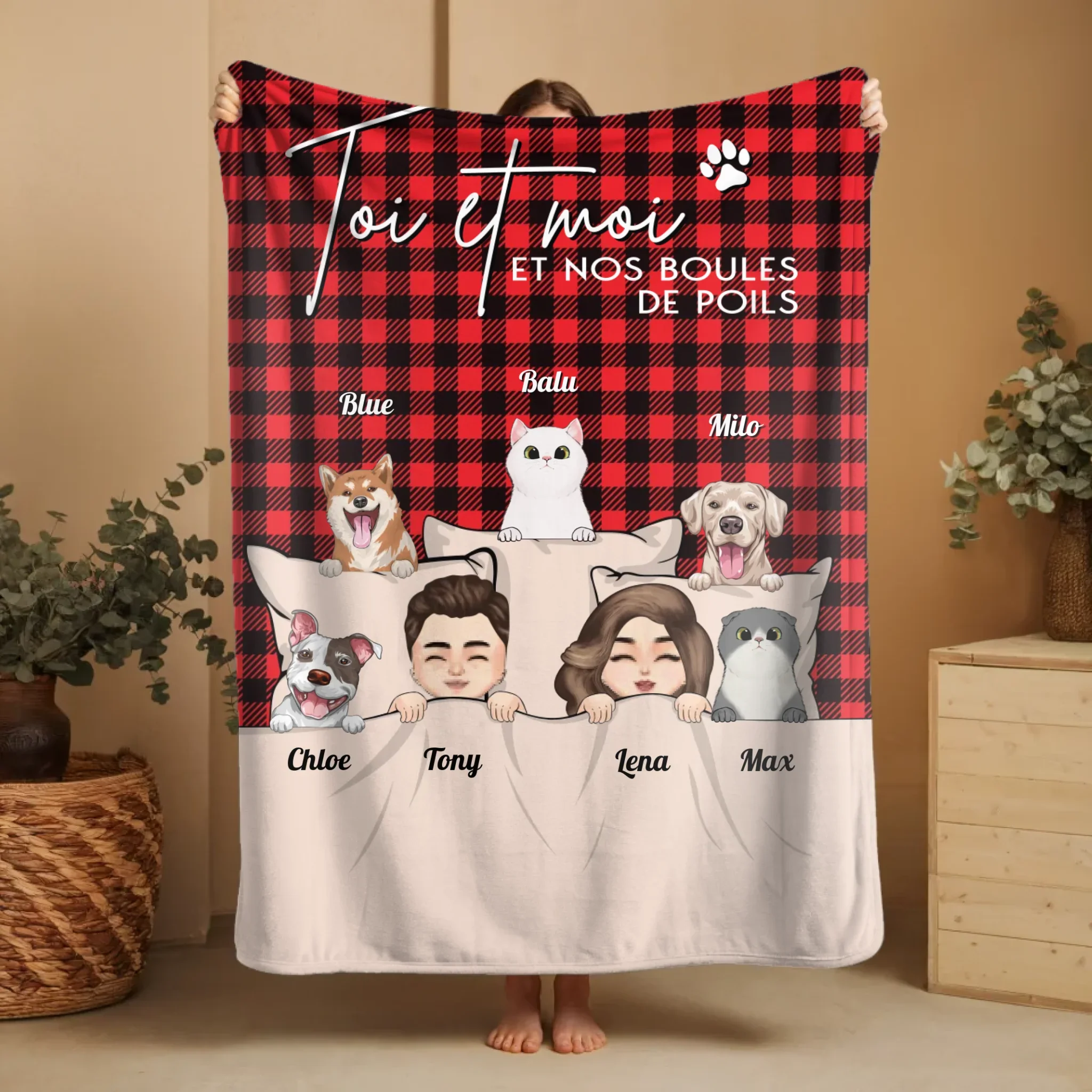 Couverture personnalisée – Toi & Moi et nos animaux - Image 4