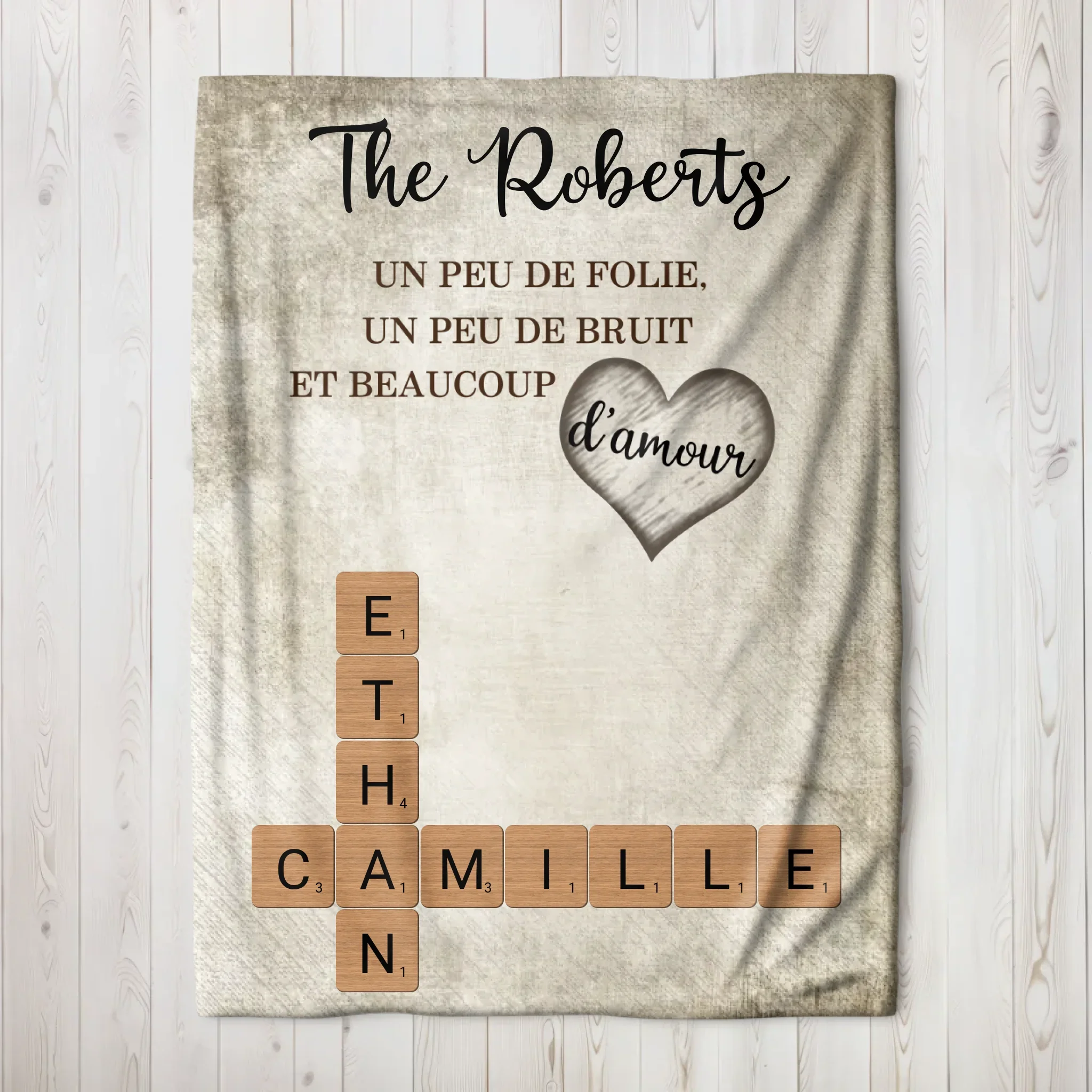 Couverture personnalisée – Un peu de folie, un peu de bruit et beaucoup d'amour - Mots croisés - Image 3