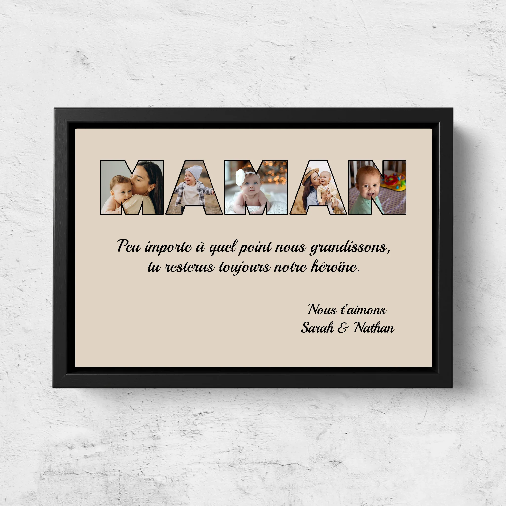 Toile personnalisée "Maman reste mon héroïne" - Image 6