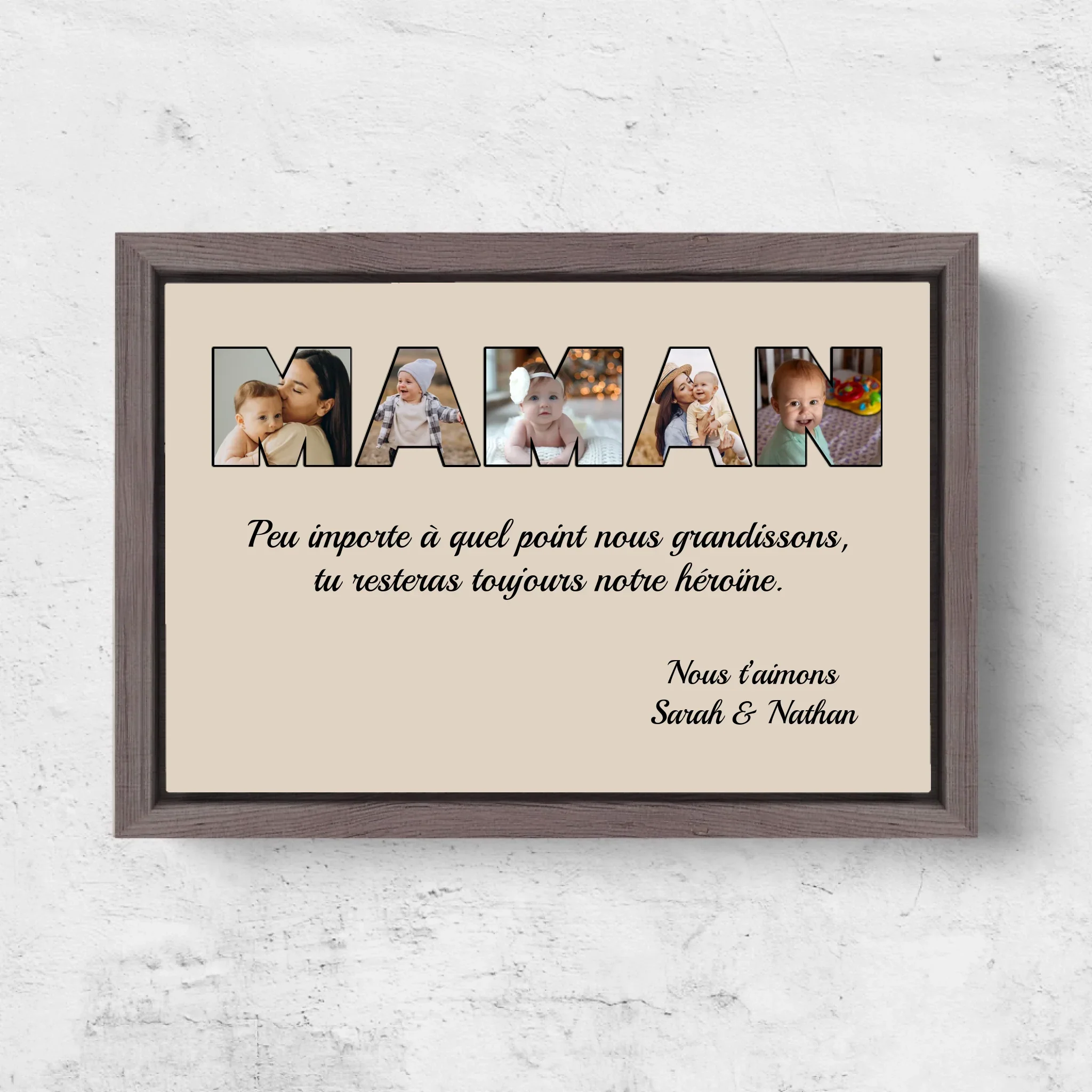 Toile personnalisée "Maman reste mon héroïne" - Image 7