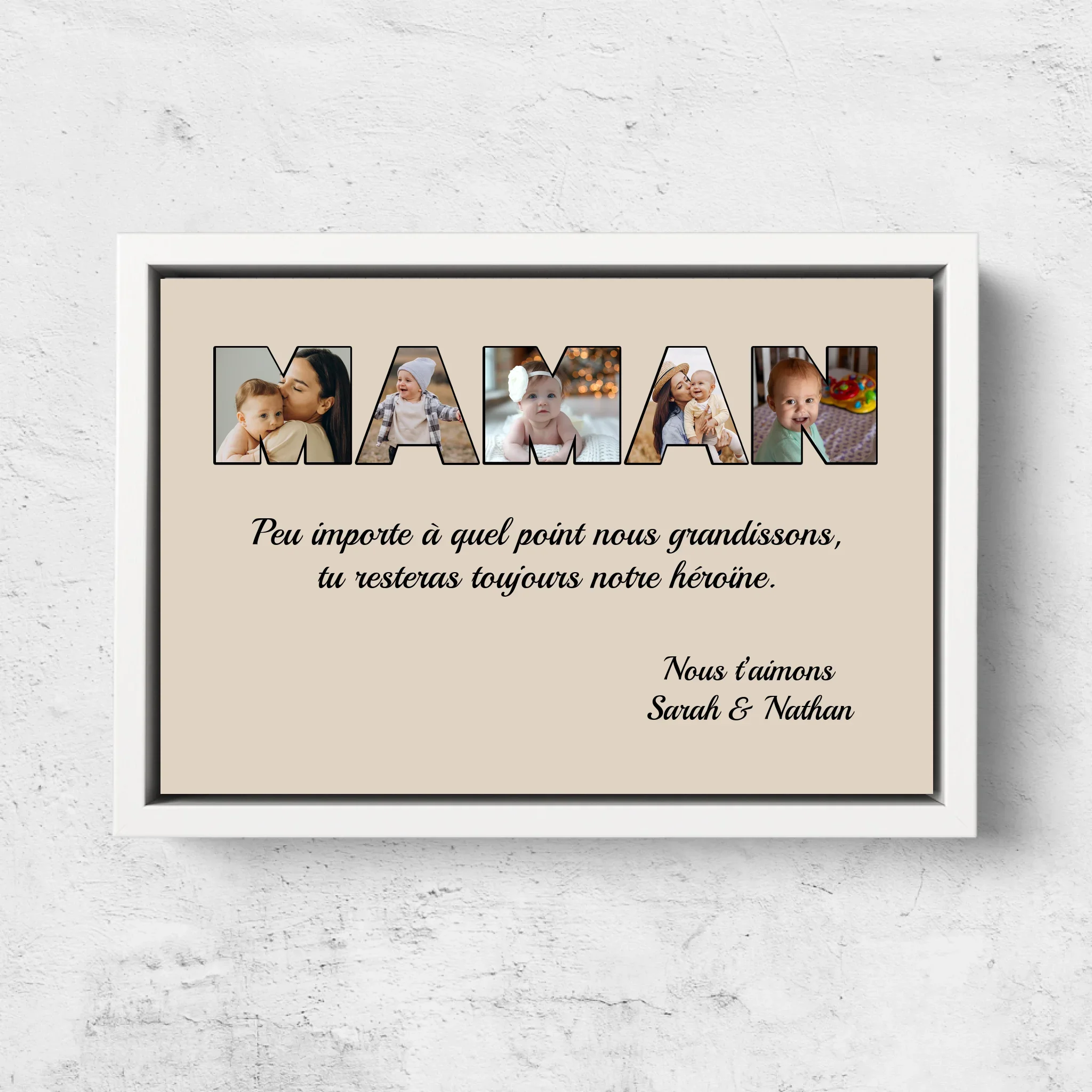 Toile personnalisée "Maman reste mon héroïne" - Image 8