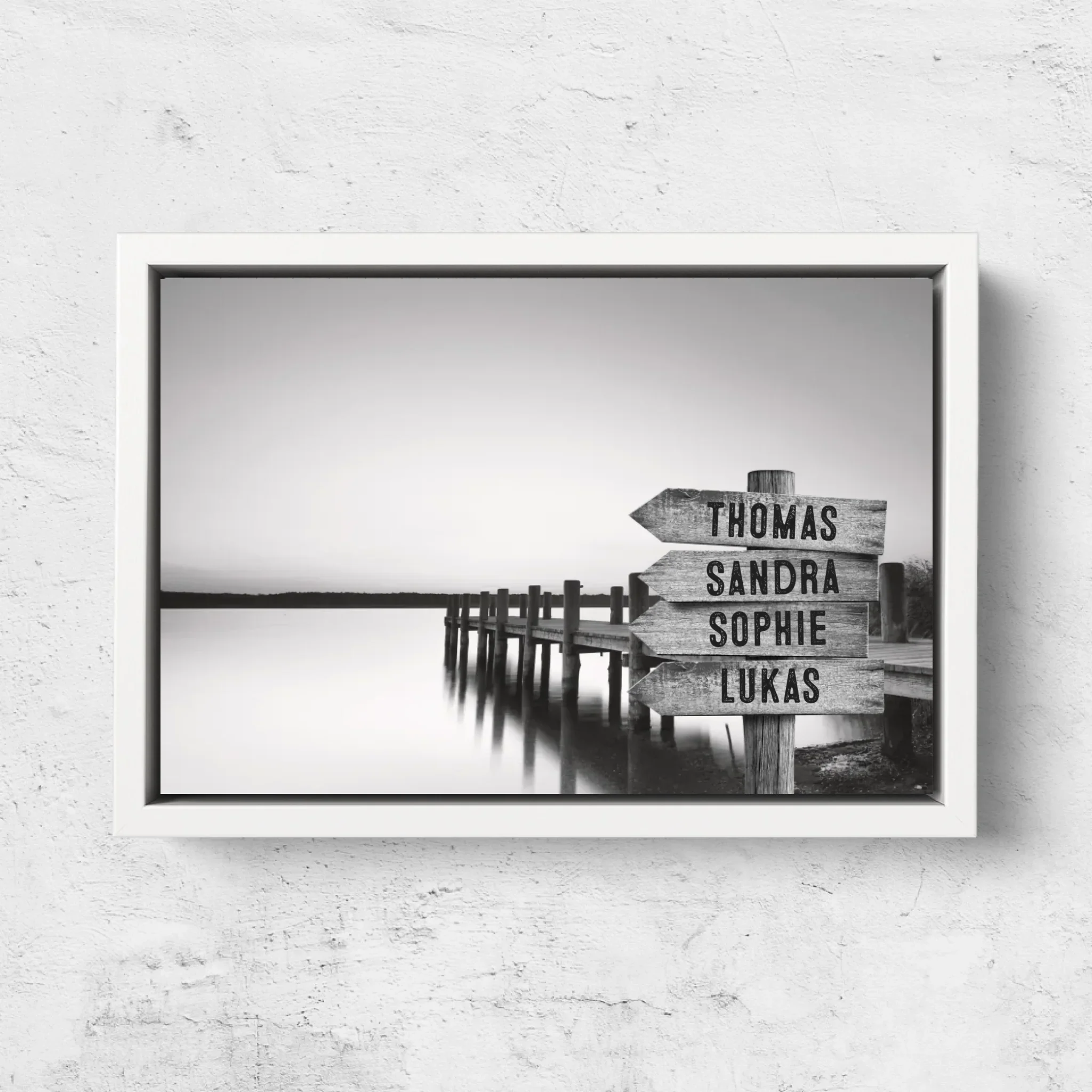 Toile personnalisée "Panneau indicateur au bord du lac" - Image 8