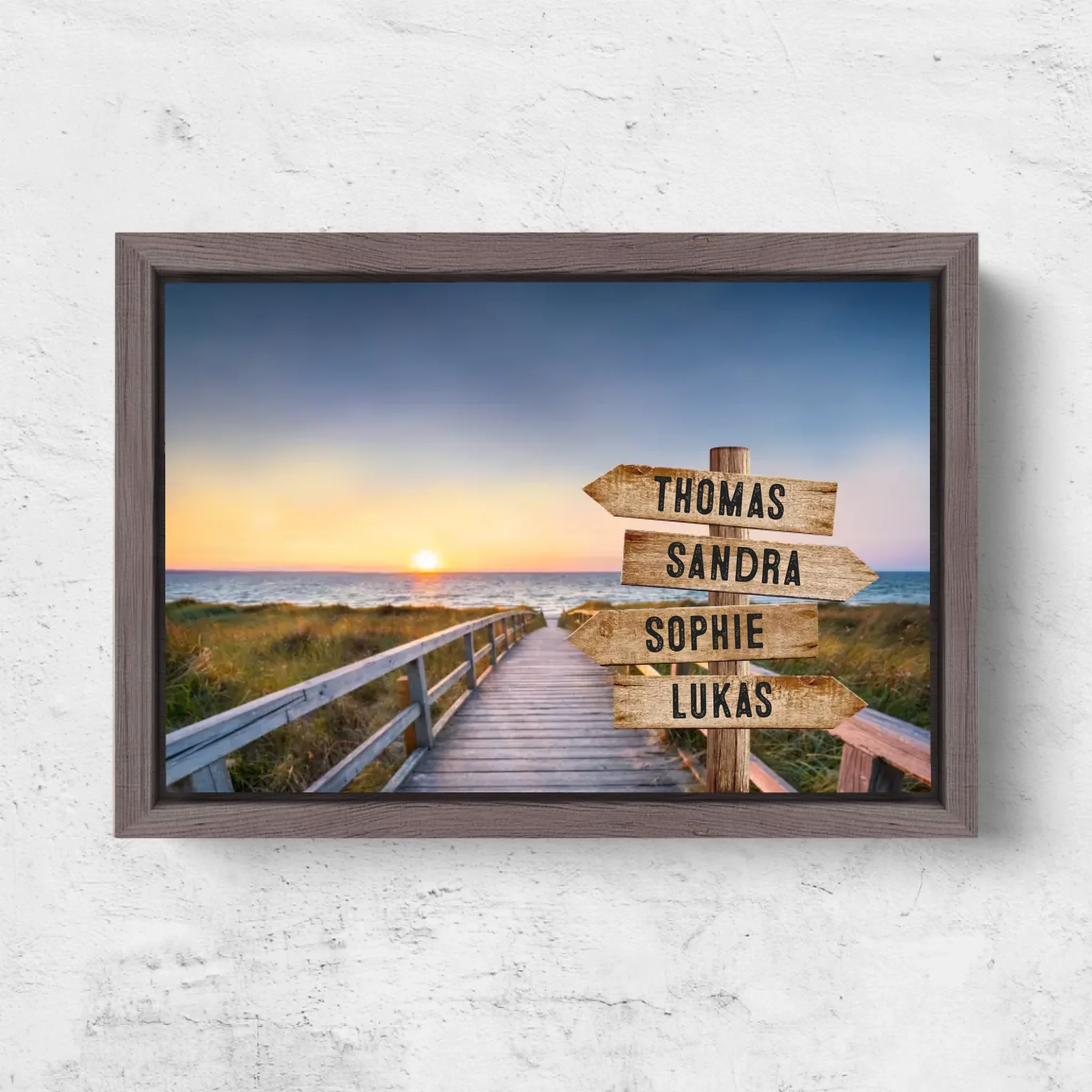 Toile personnalisée "Panneau indicateur sur le chemin de la plage" - Image 7