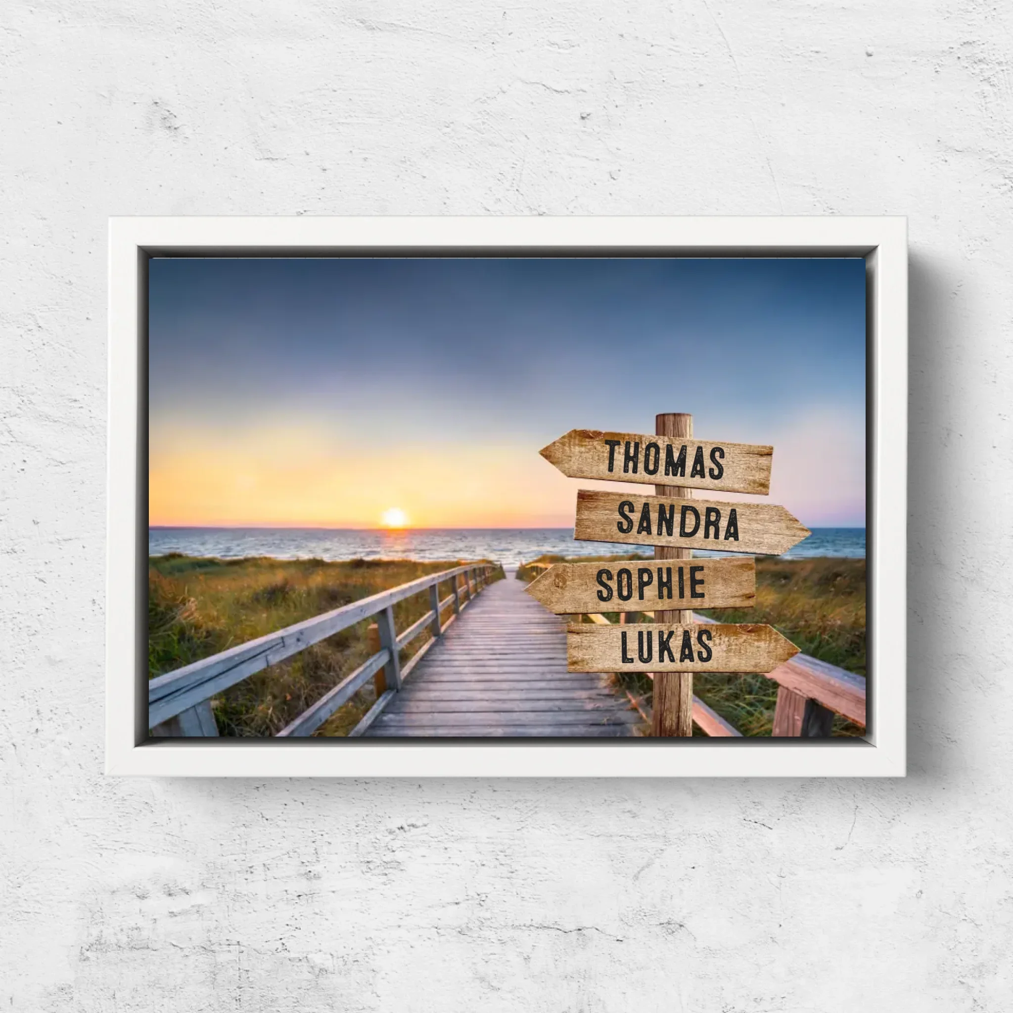Toile personnalisée "Panneau indicateur sur le chemin de la plage" - Image 8