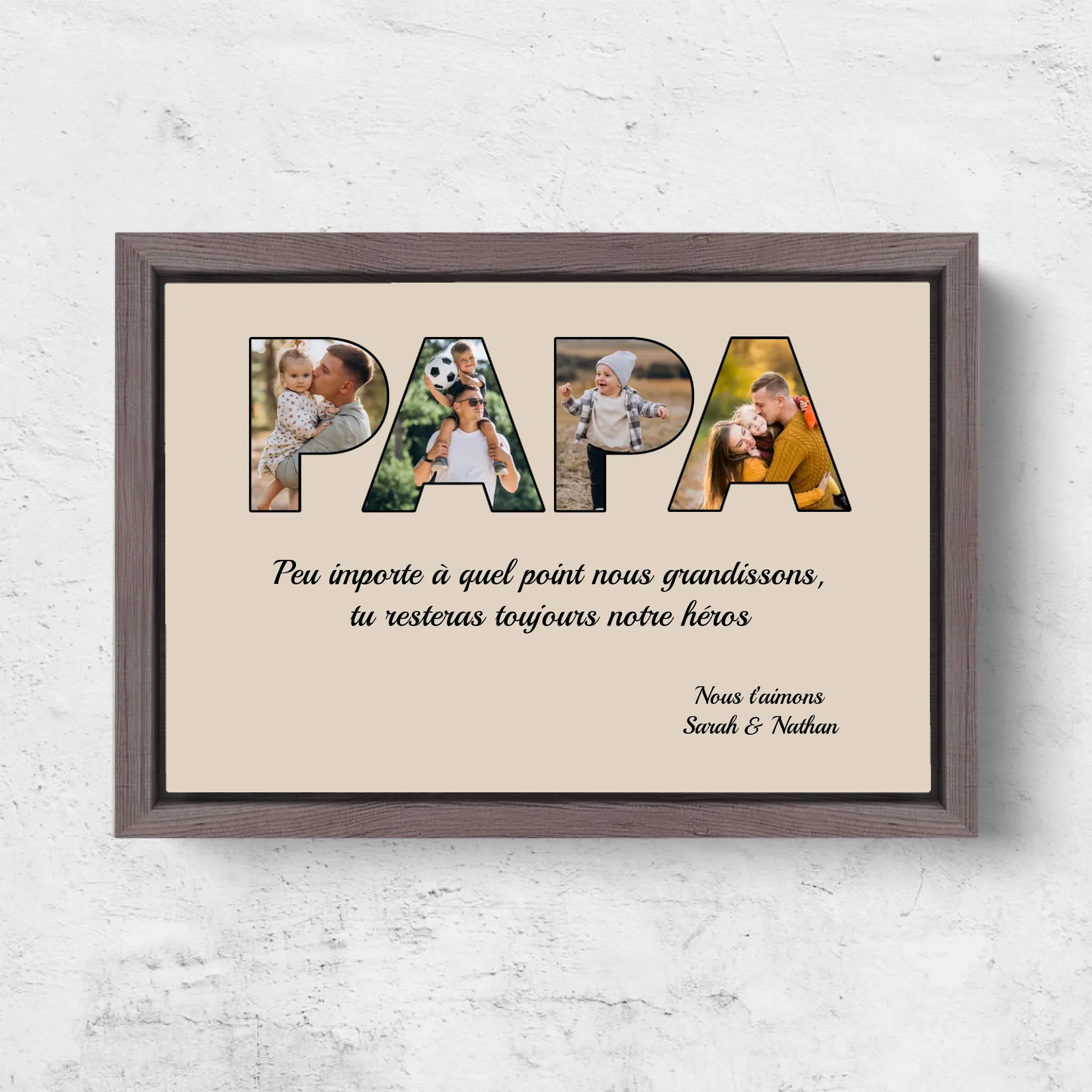 Toile personnalisée "Papa reste mon héros" - Image 7