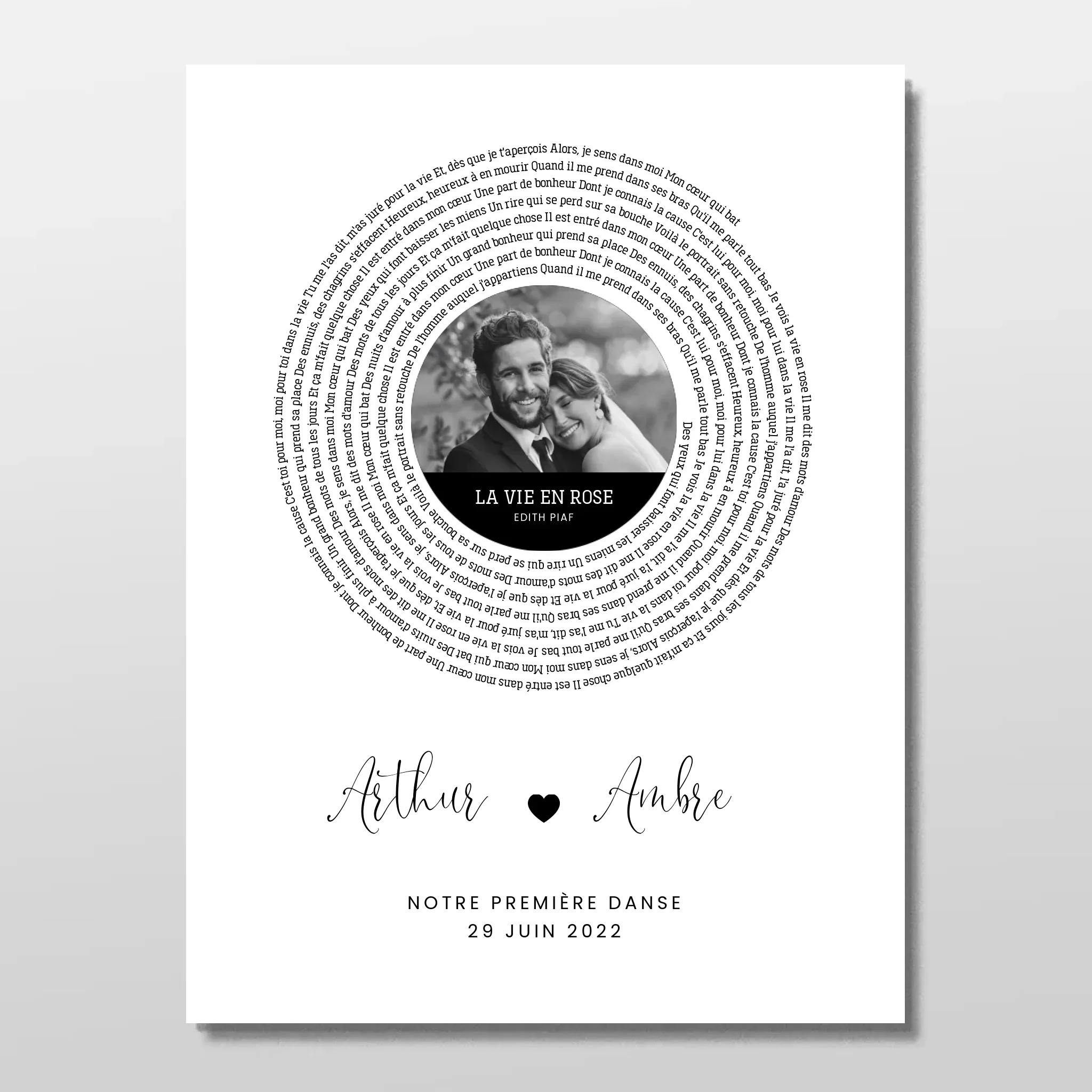 Poster personnalisé – Affiche personnalisée avec paroles de chanson - Image 3