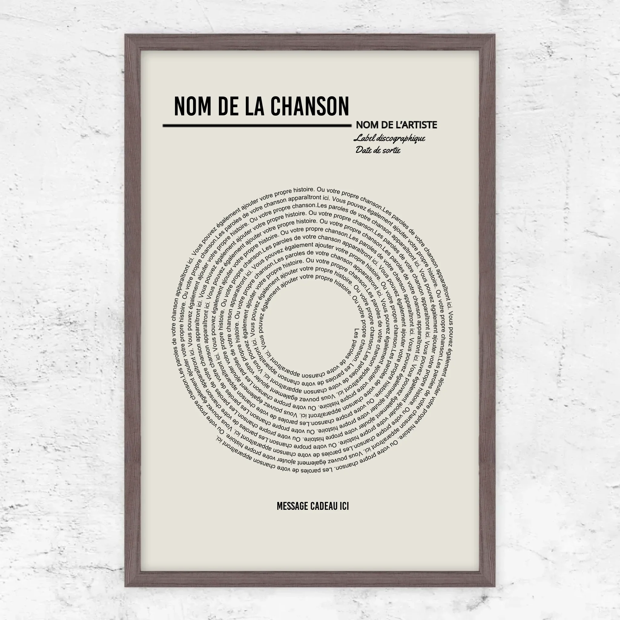 Poster personnalisé – Affiche vinyle personnalisée avec paroles - Image 10