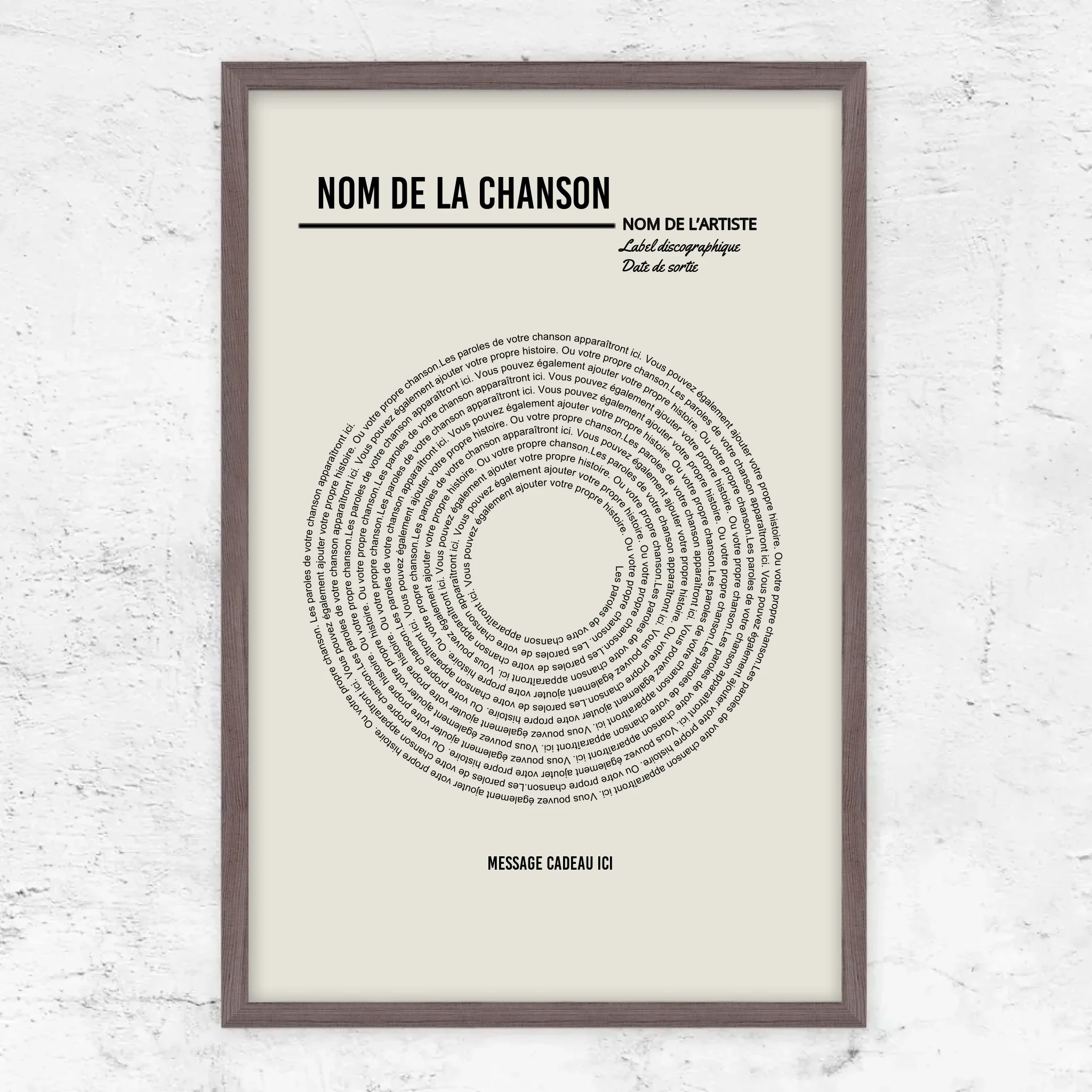 Poster personnalisé – Affiche vinyle personnalisée avec paroles - Image 11