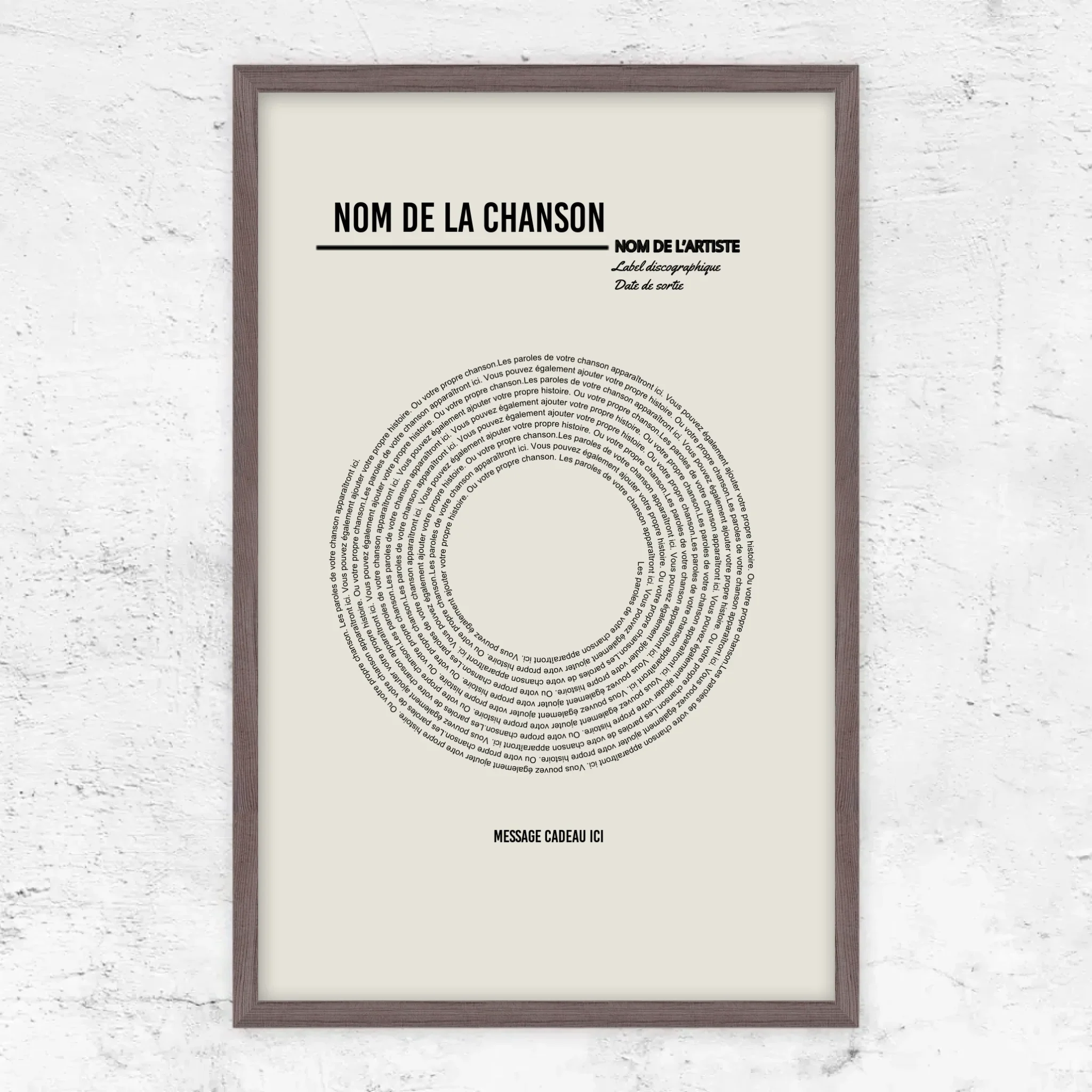 Poster personnalisé – Affiche vinyle personnalisée avec paroles - Image 12