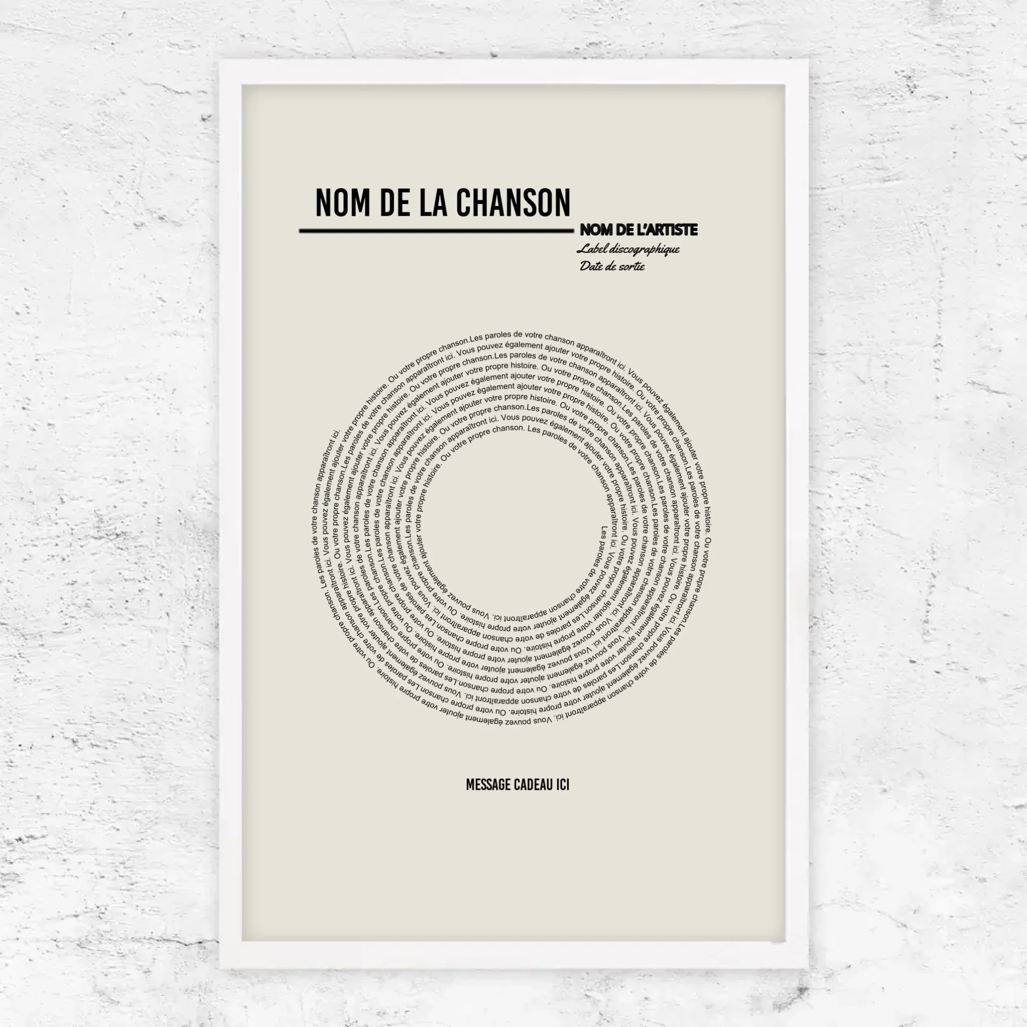 Poster personnalisé – Affiche vinyle personnalisée avec paroles - Image 13