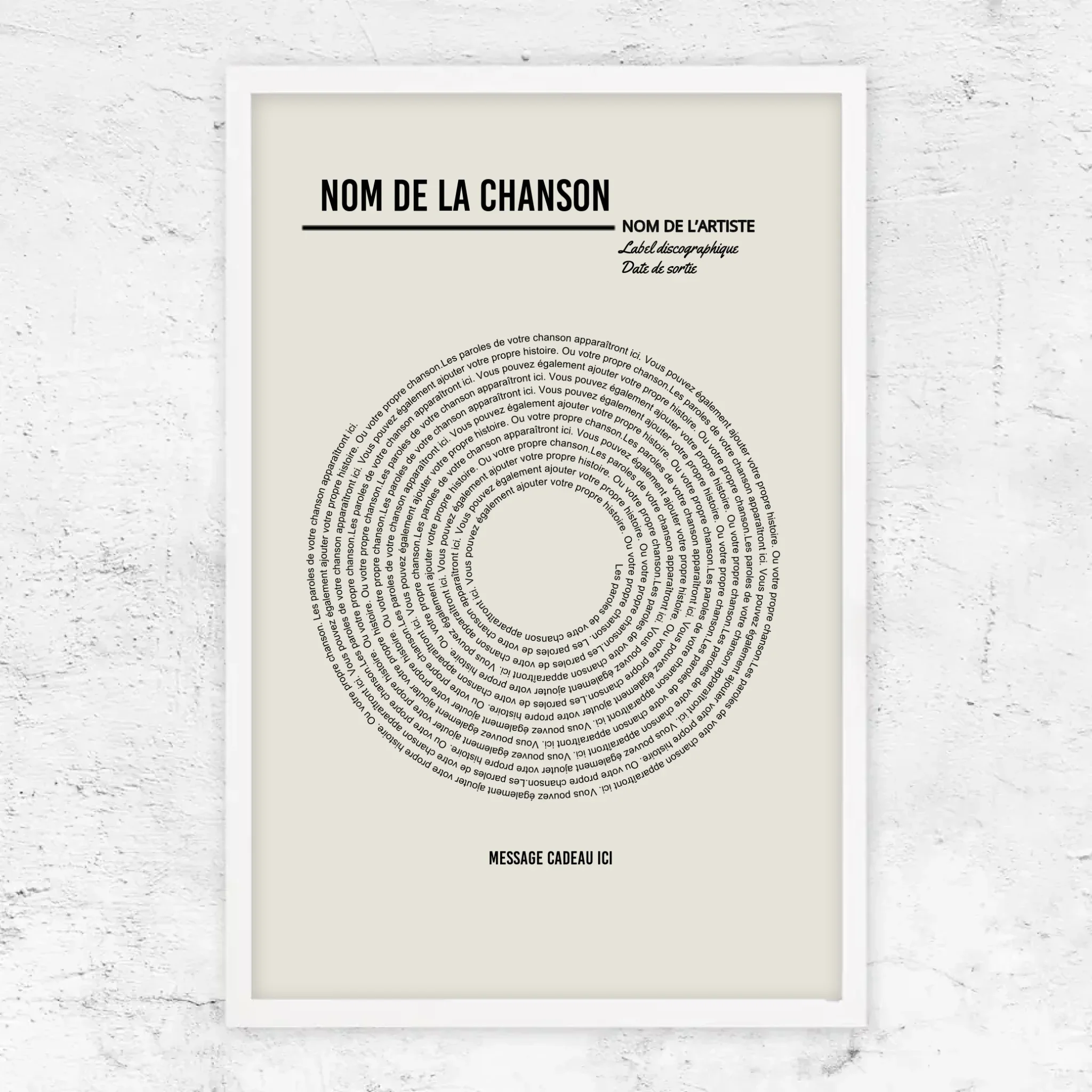 Poster personnalisé – Affiche vinyle personnalisée avec paroles - Image 14