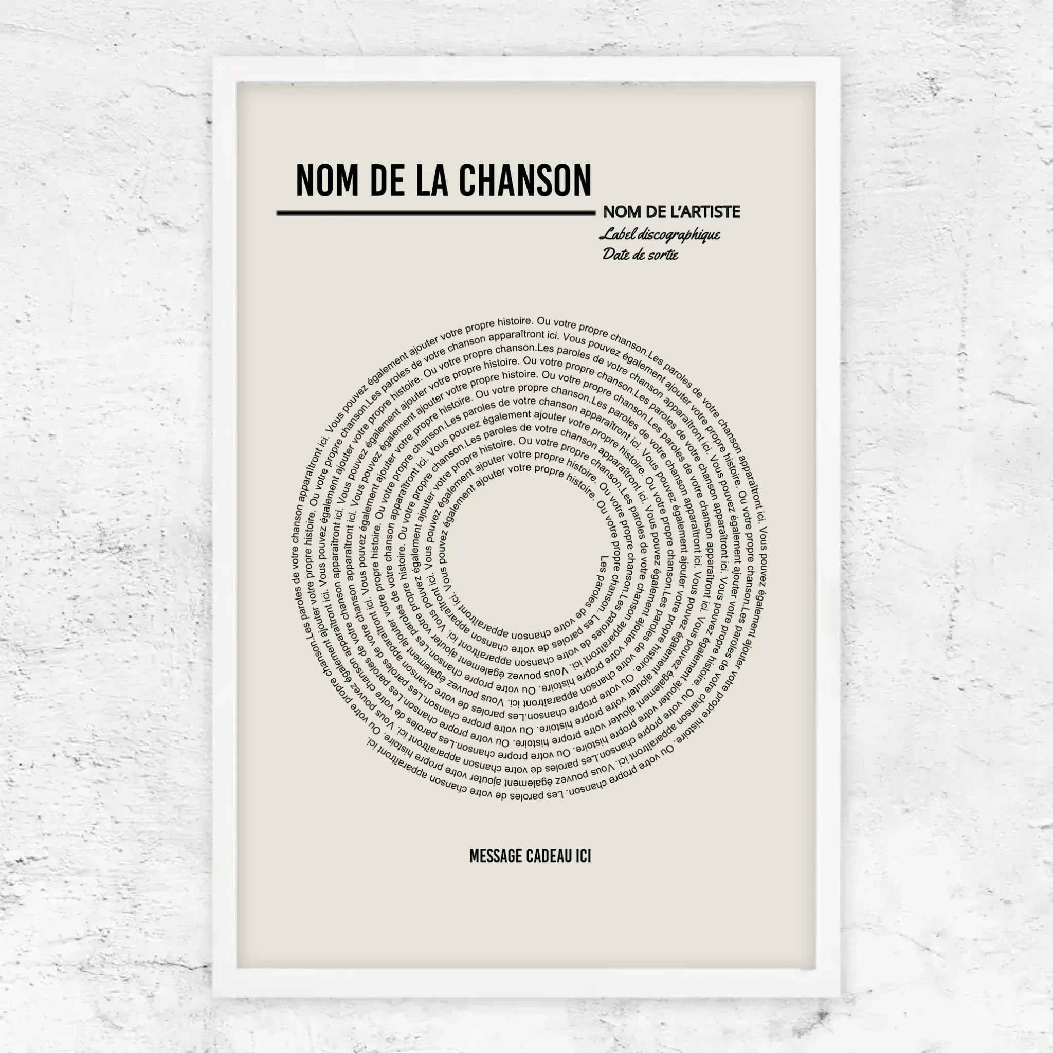 Poster personnalisé – Affiche vinyle personnalisée avec paroles - Image 15