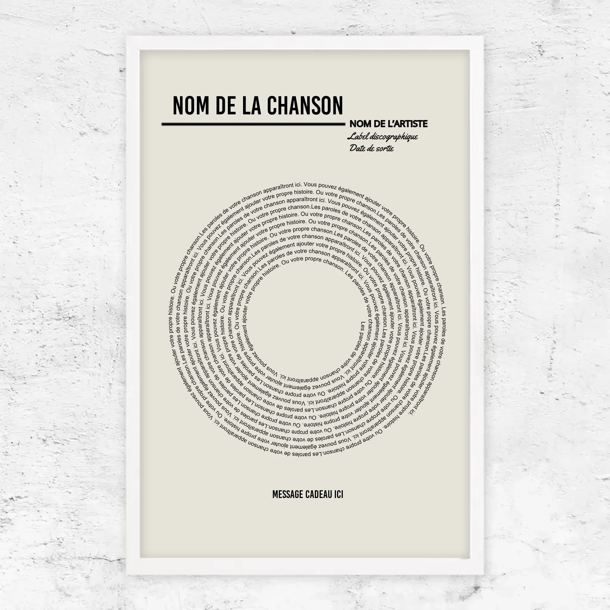 Poster personnalisé – Affiche vinyle personnalisée avec paroles - Image 16
