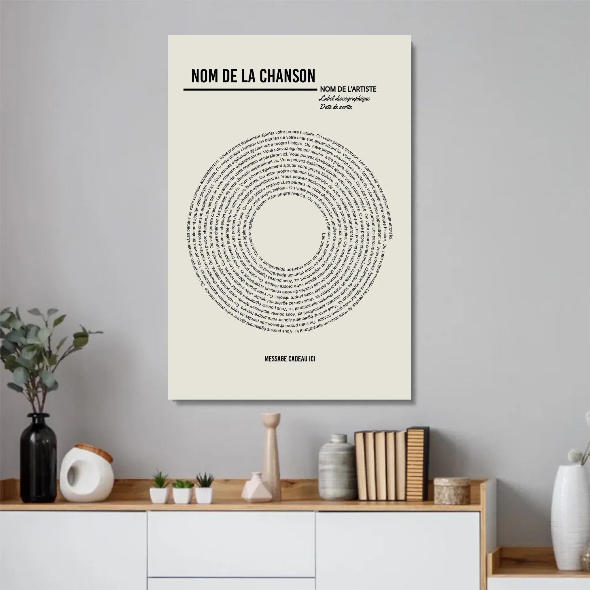 Poster personnalisé – Affiche vinyle personnalisée avec paroles - Image 2