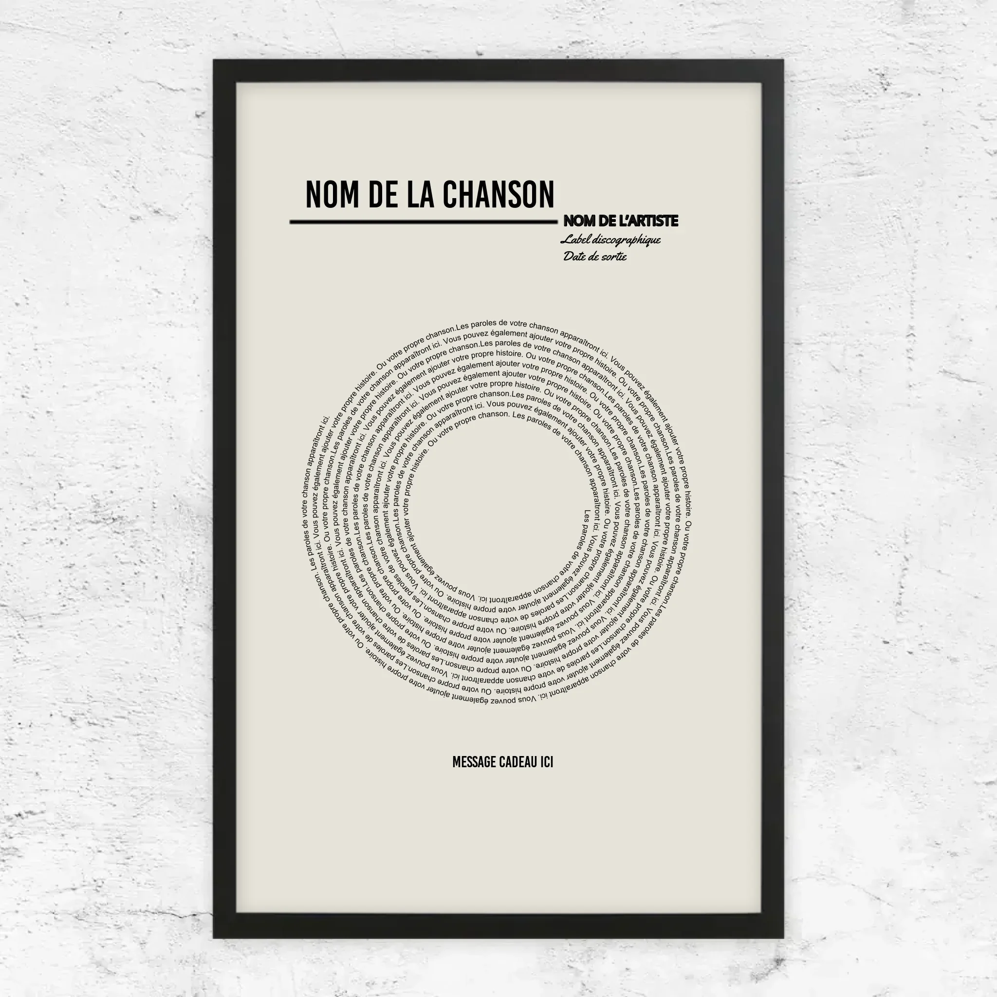 Poster personnalisé – Affiche vinyle personnalisée avec paroles - Image 5