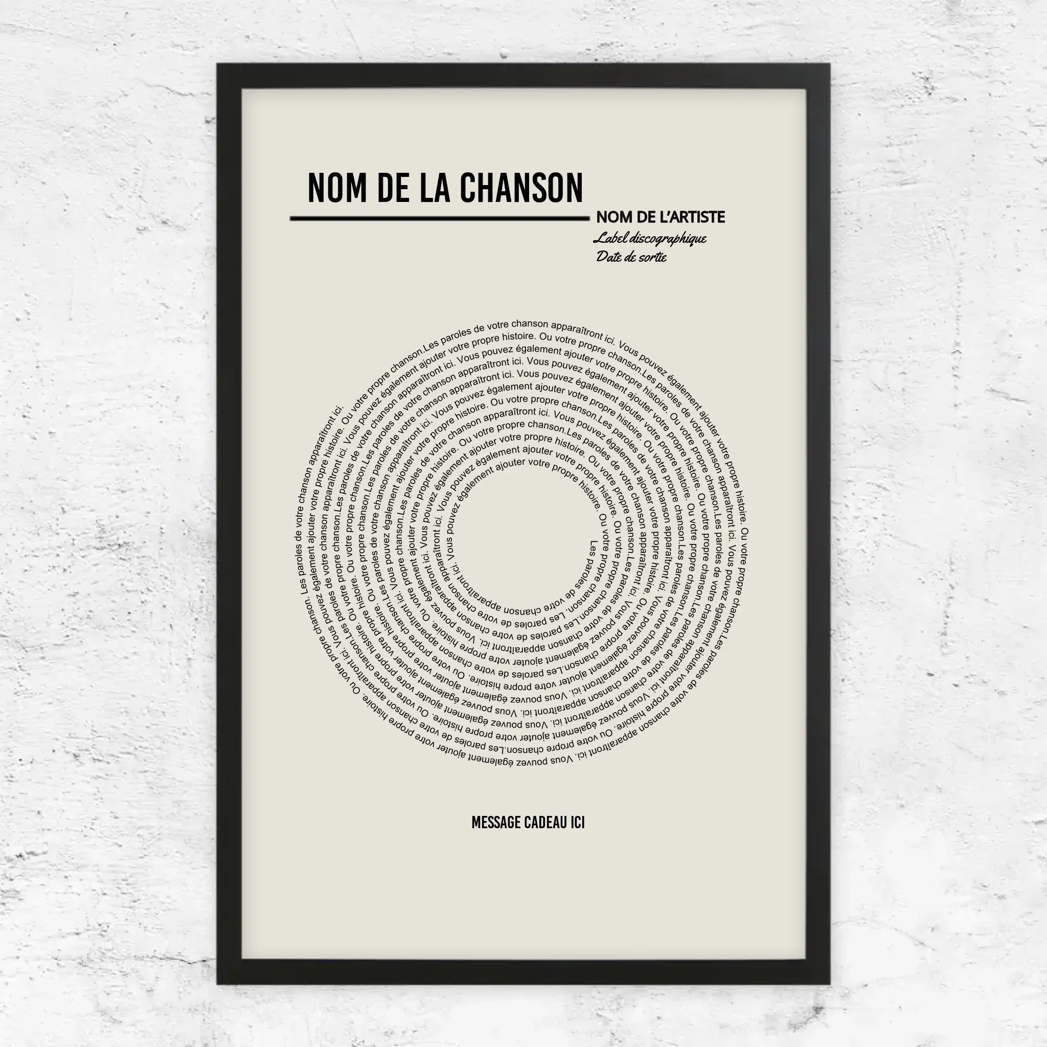Poster personnalisé – Affiche vinyle personnalisée avec paroles - Image 6