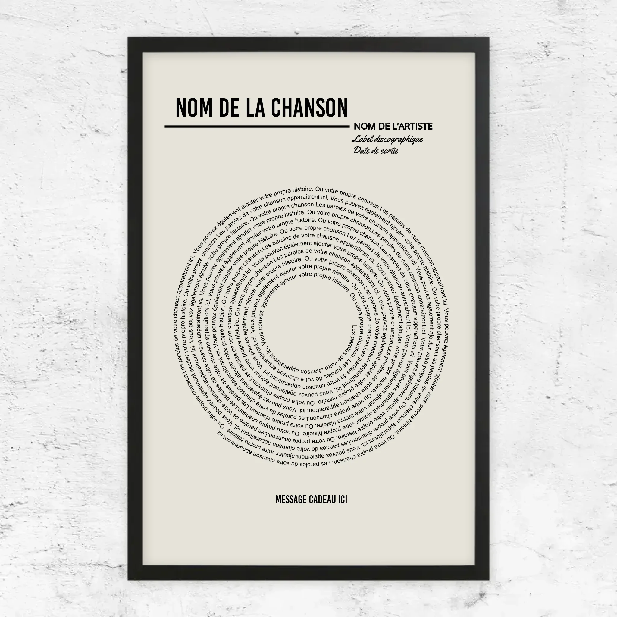 Poster personnalisé – Affiche vinyle personnalisée avec paroles - Image 7