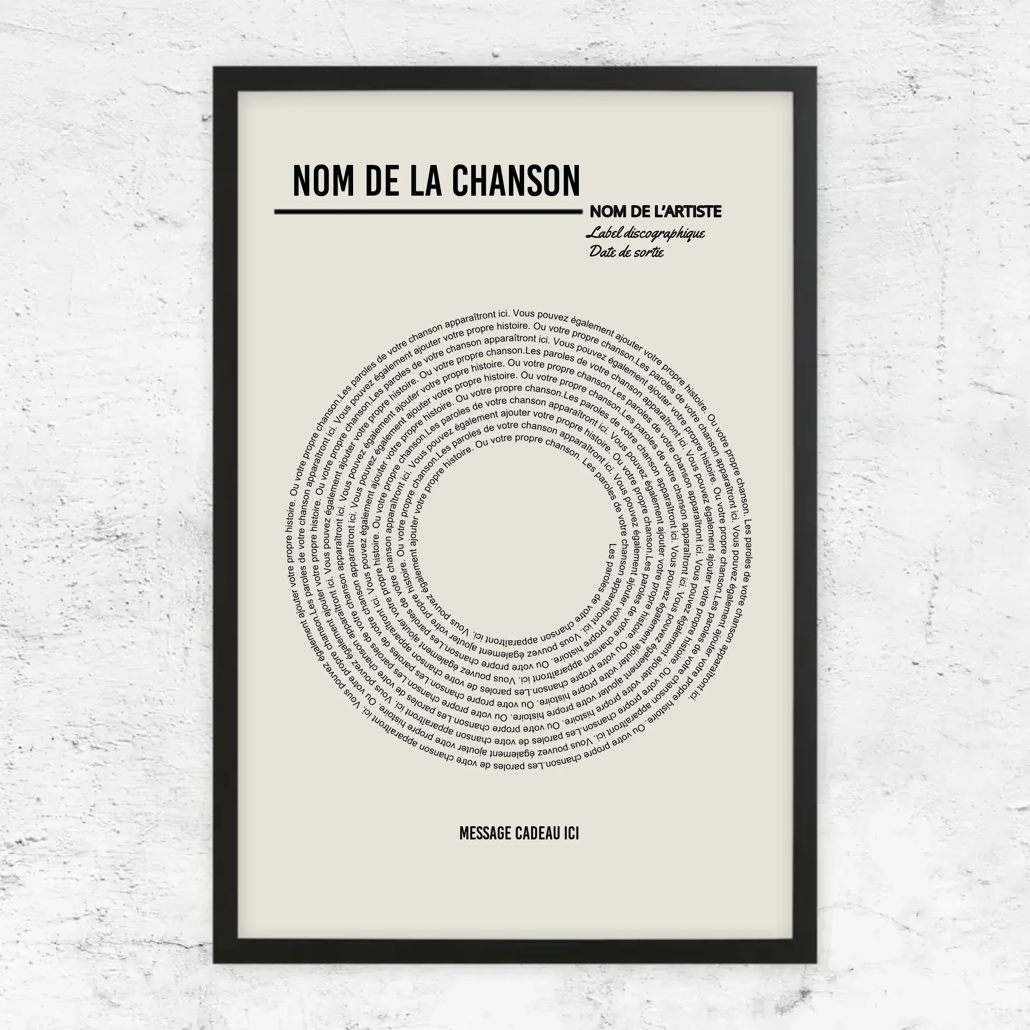Poster personnalisé – Affiche vinyle personnalisée avec paroles - Image 8
