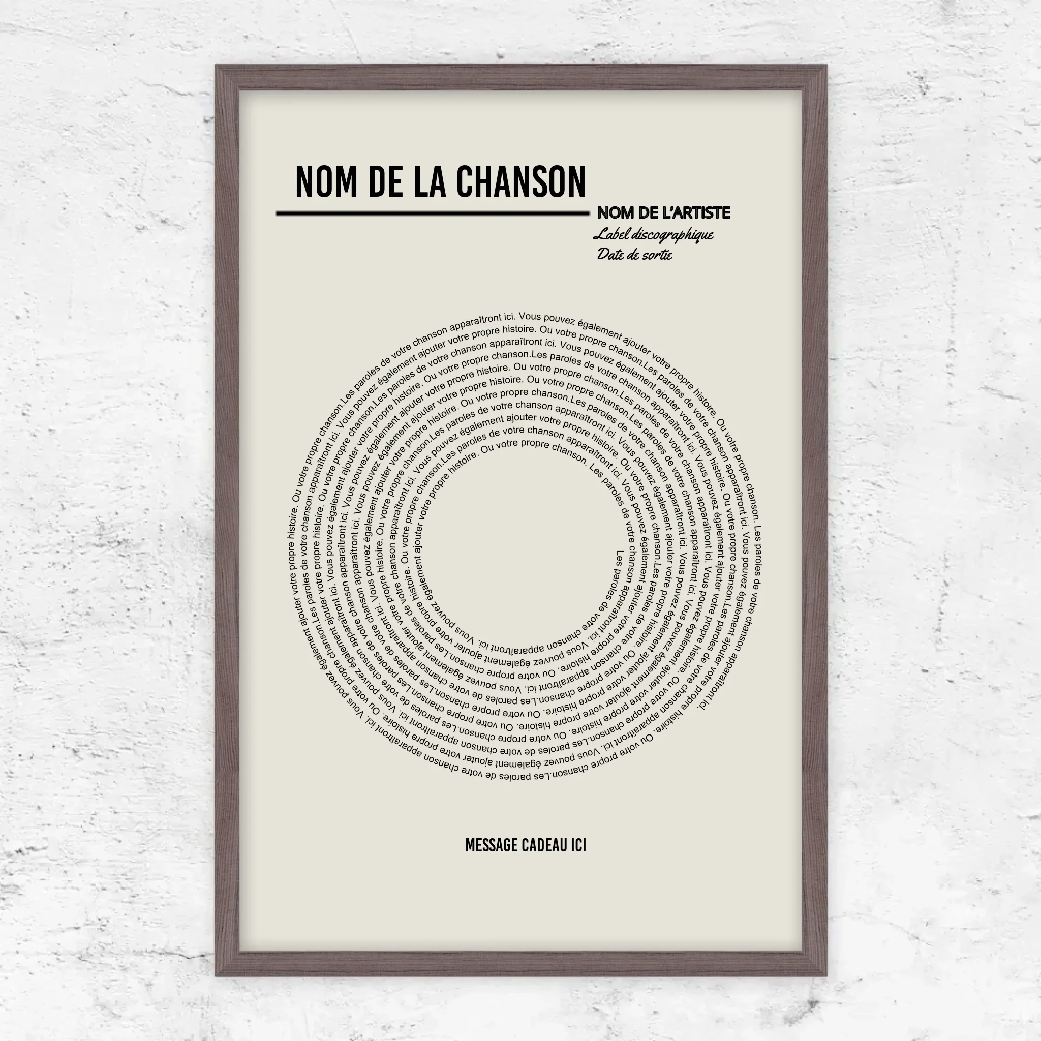 Poster personnalisé – Affiche vinyle personnalisée avec paroles - Image 9