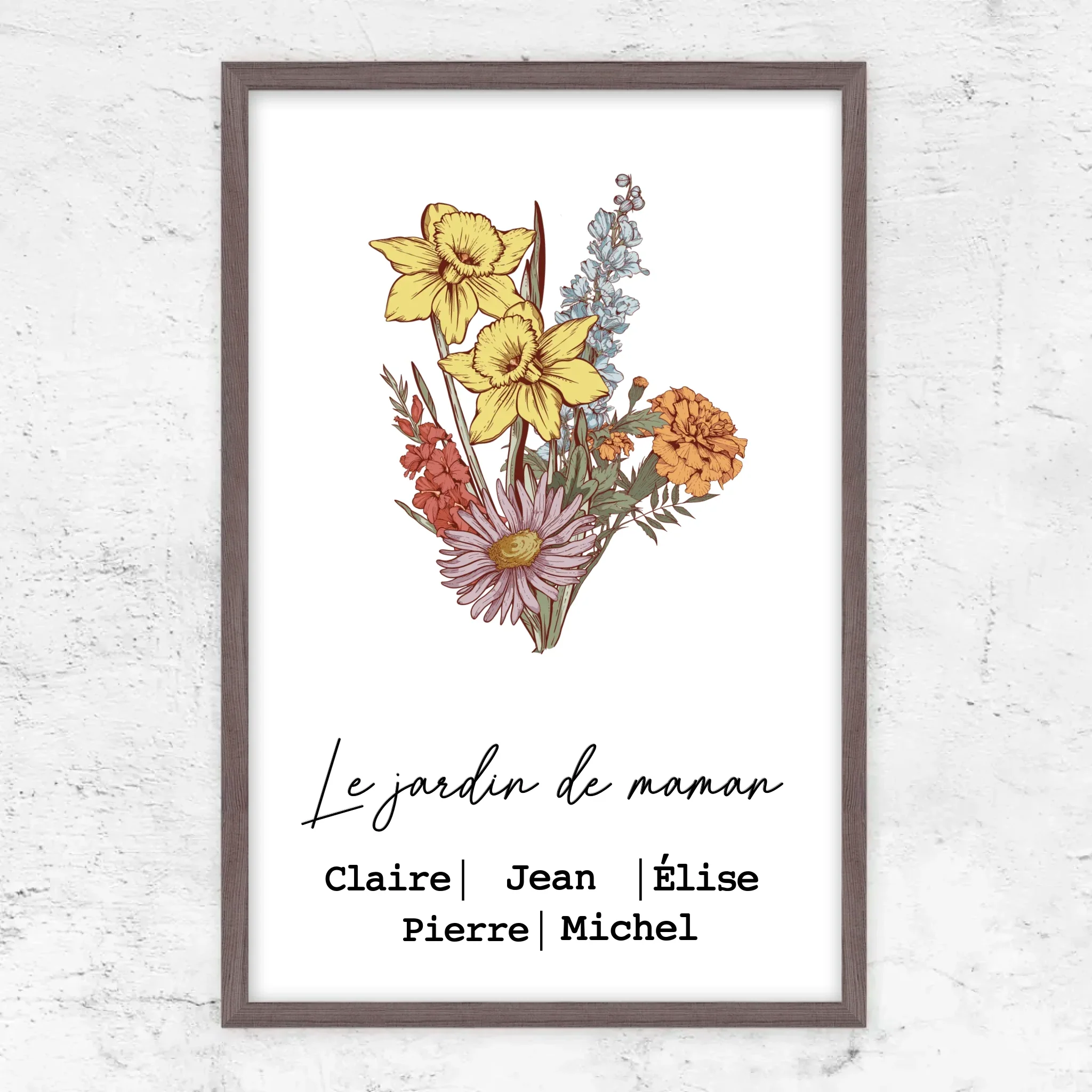 Poster personnalisé "Bouquet de fleurs de naissance" - Image 11