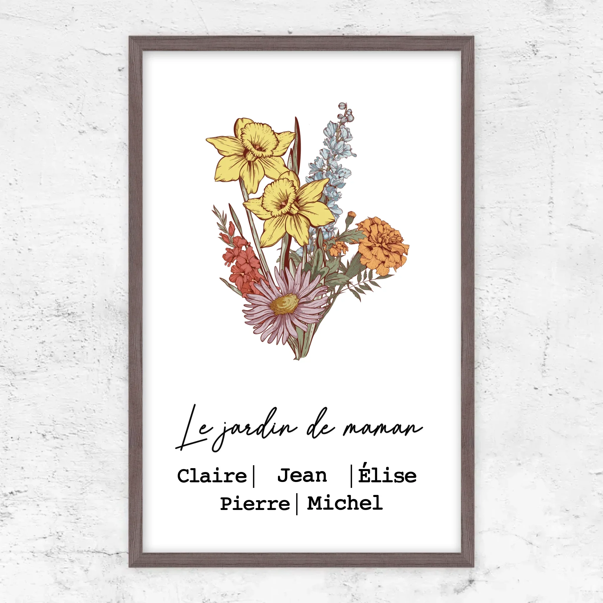 Poster personnalisé "Bouquet de fleurs de naissance" - Image 12