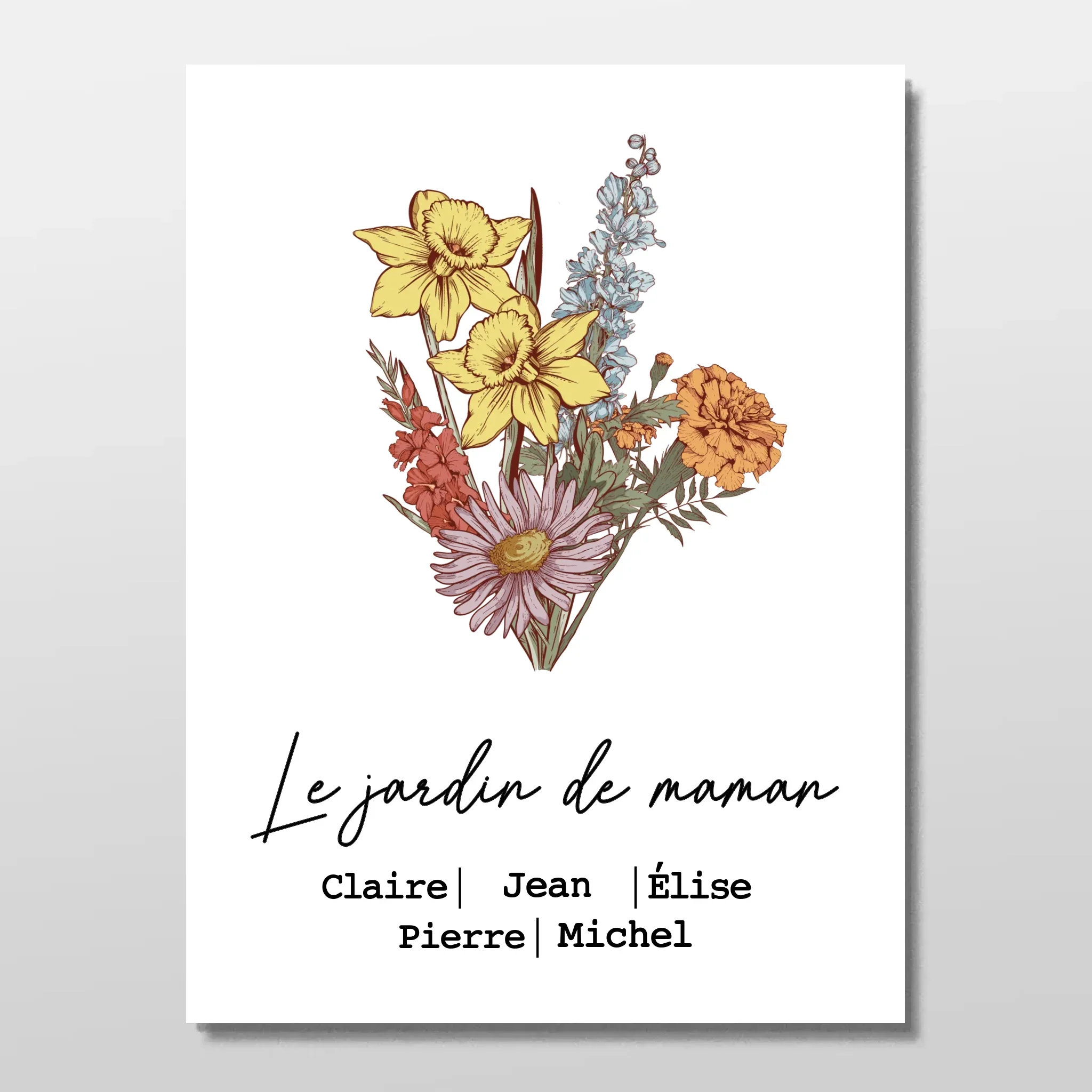 Poster personnalisé "Bouquet de fleurs de naissance" - Image 3