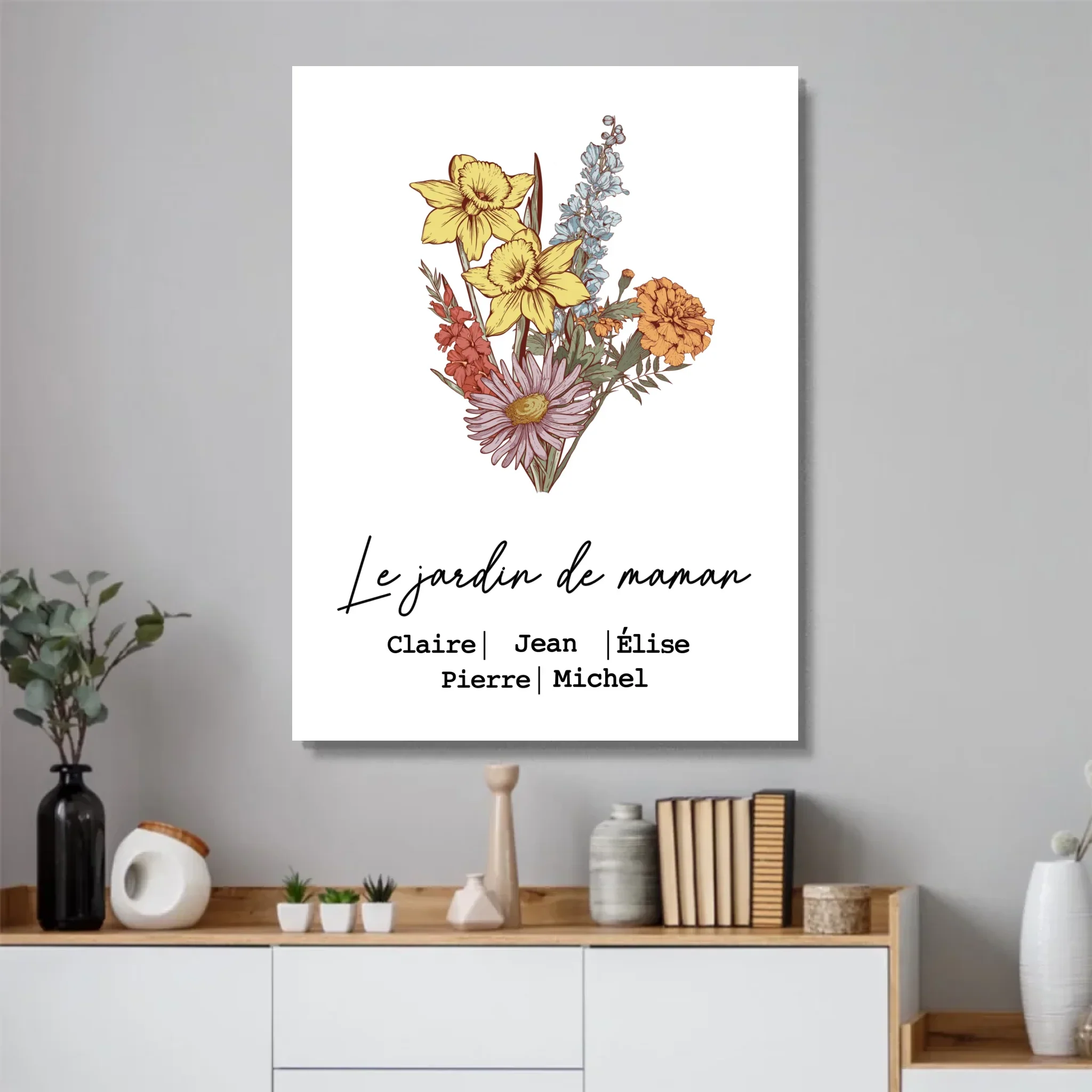 Poster personnalisé "Bouquet de fleurs de naissance" - Image 4
