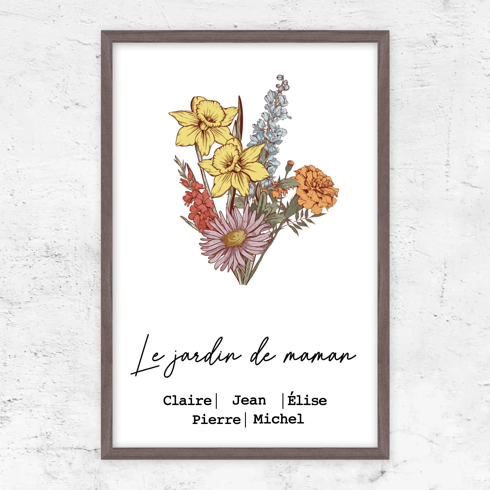 Poster personnalisé "Bouquet de fleurs de naissance" - Image 9